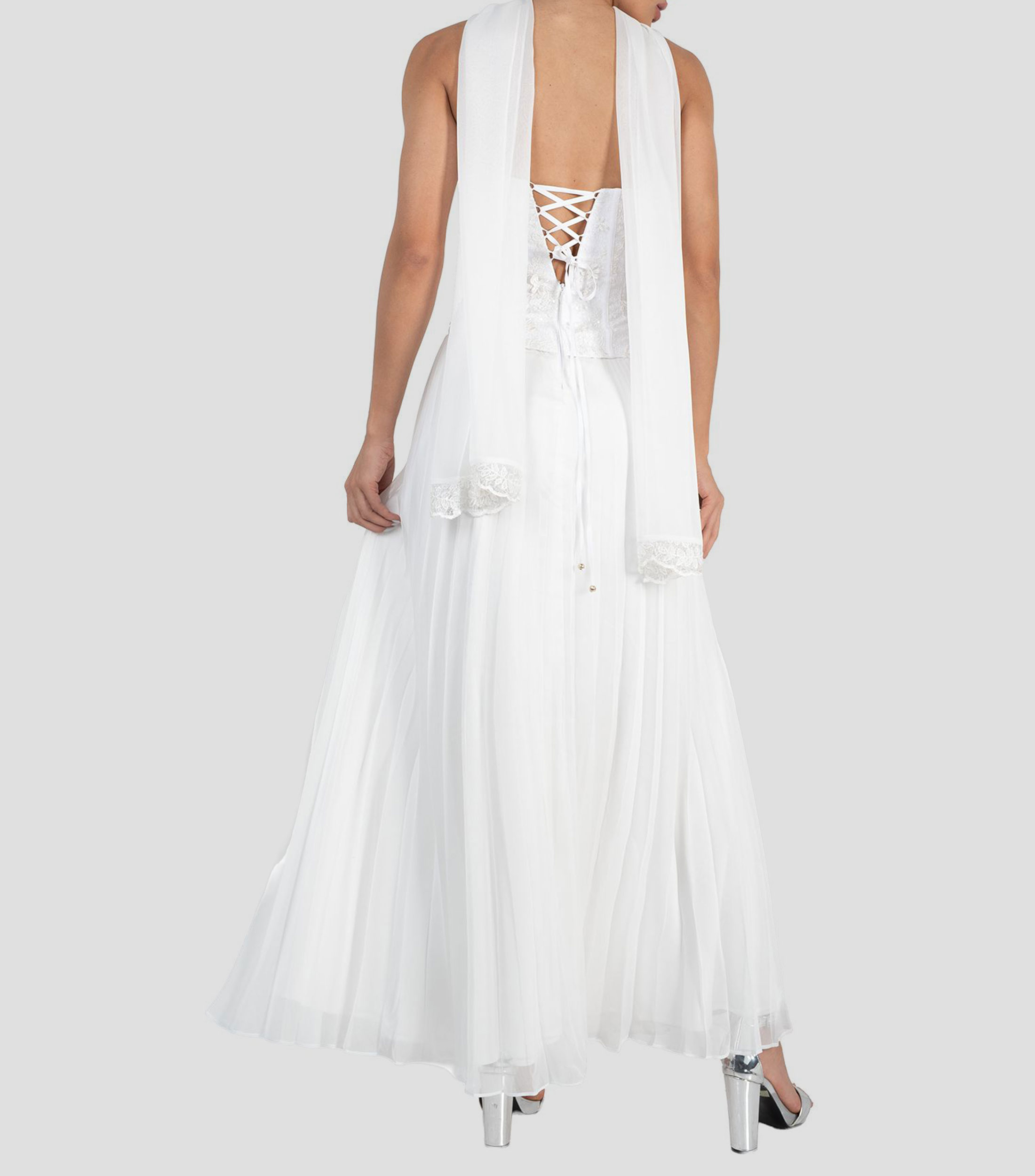 Vestido de fiesta largo liso Mujer
