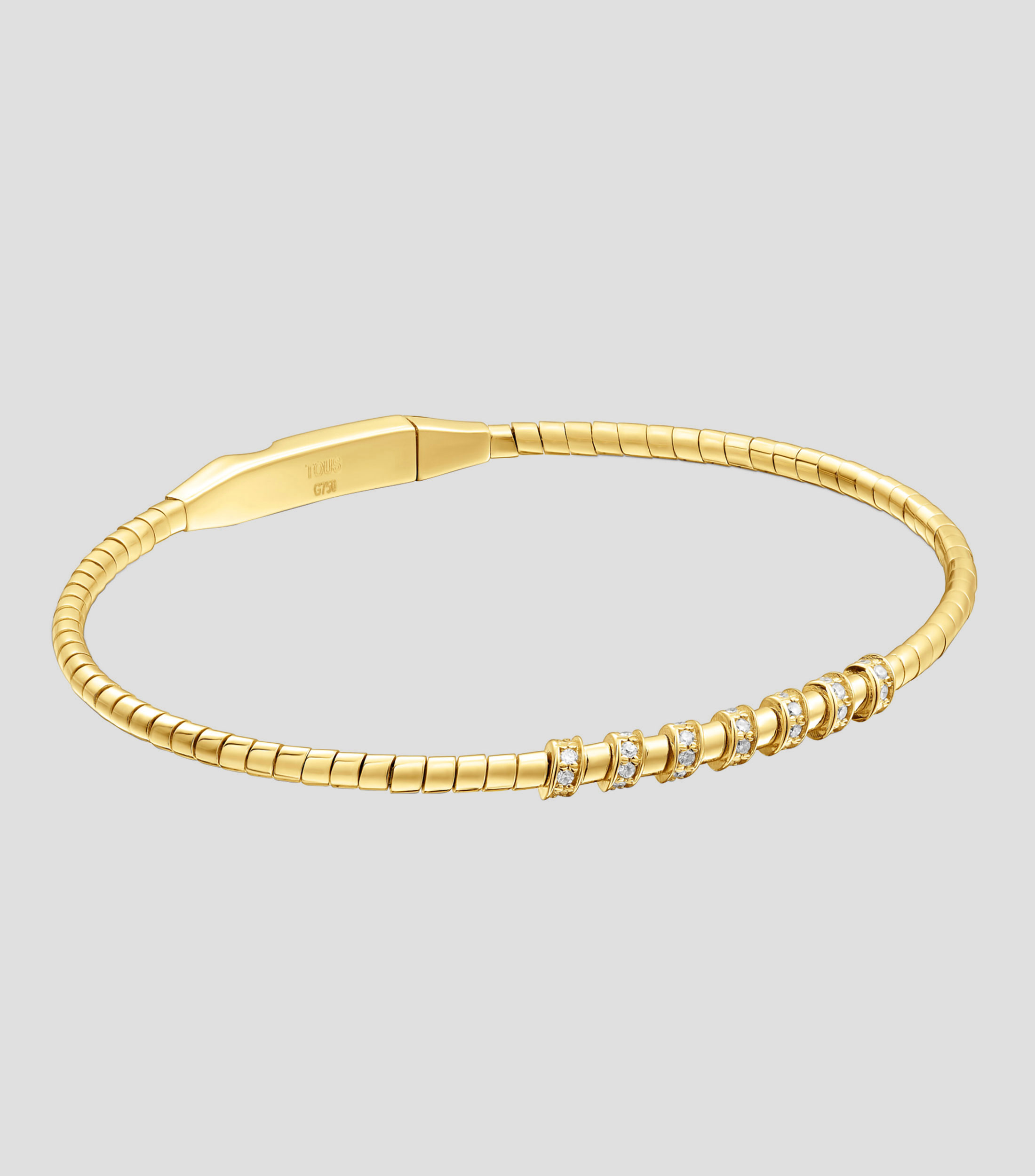 Pulsera en Oro Amarillo de 18 Kilates con Diamantes Oro Flex Mujer