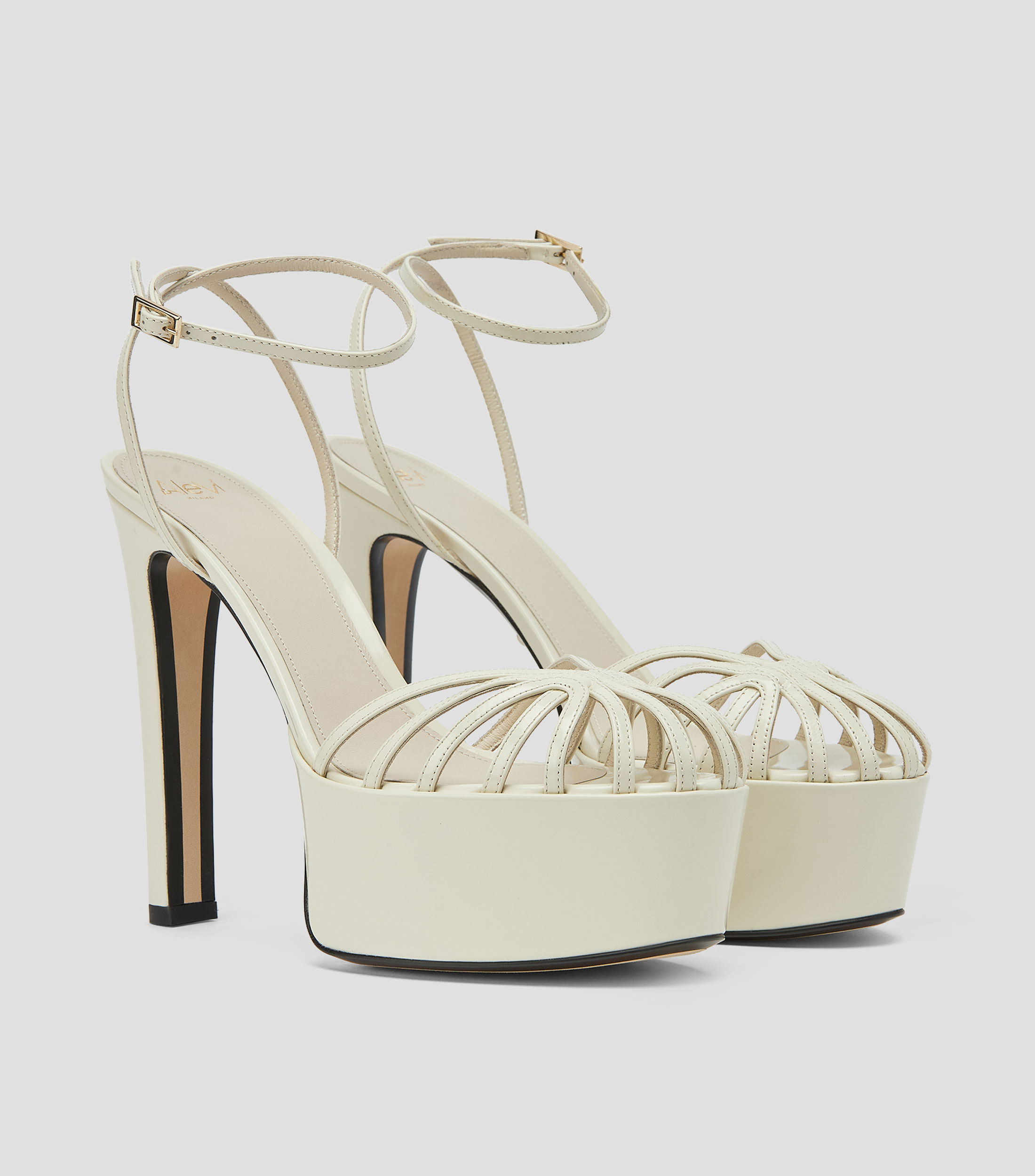 Sandalias con tacón alto ancho y plataforma Eva Mujer