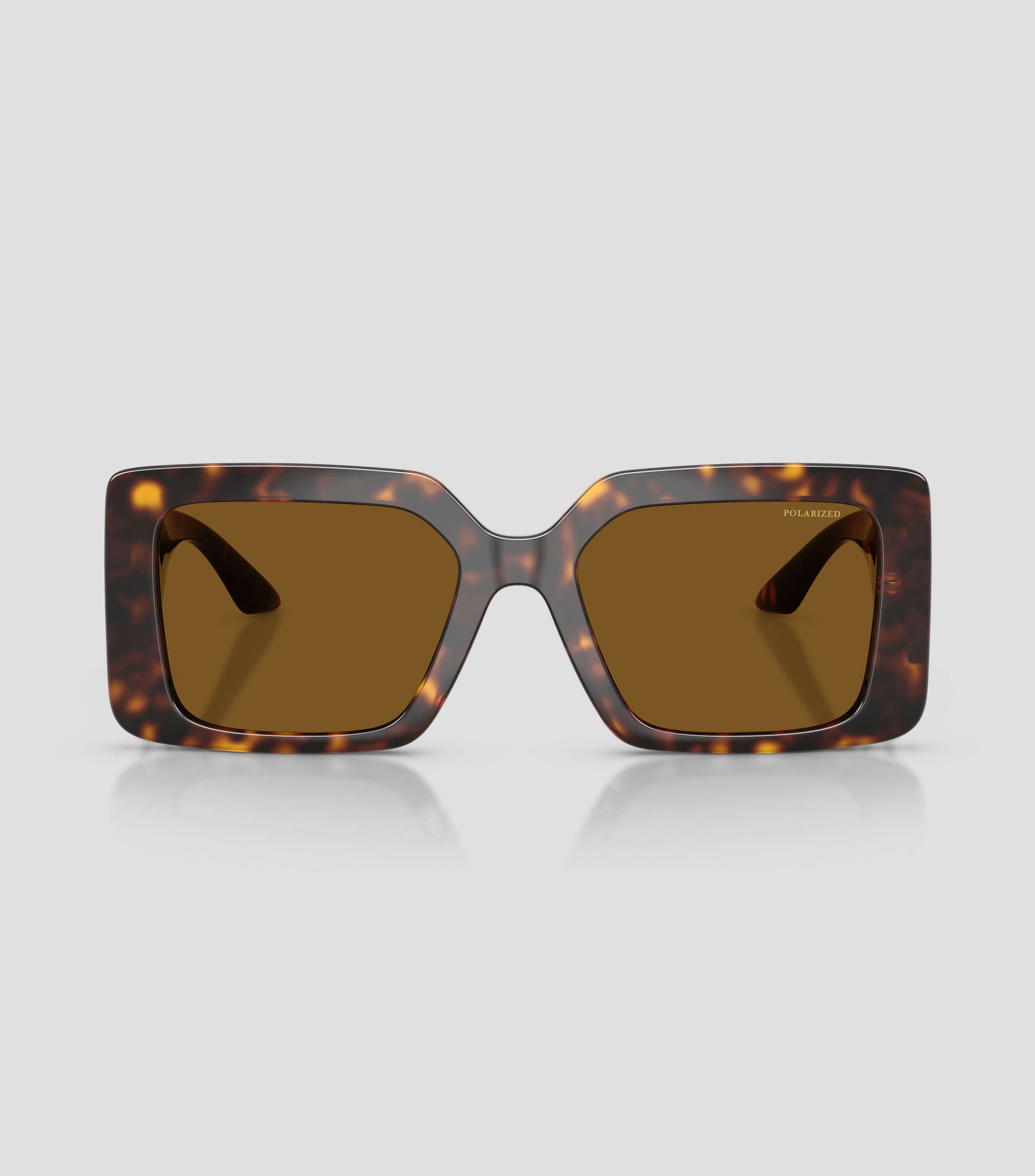 Lentes de sol cuadrados marrones Hombre