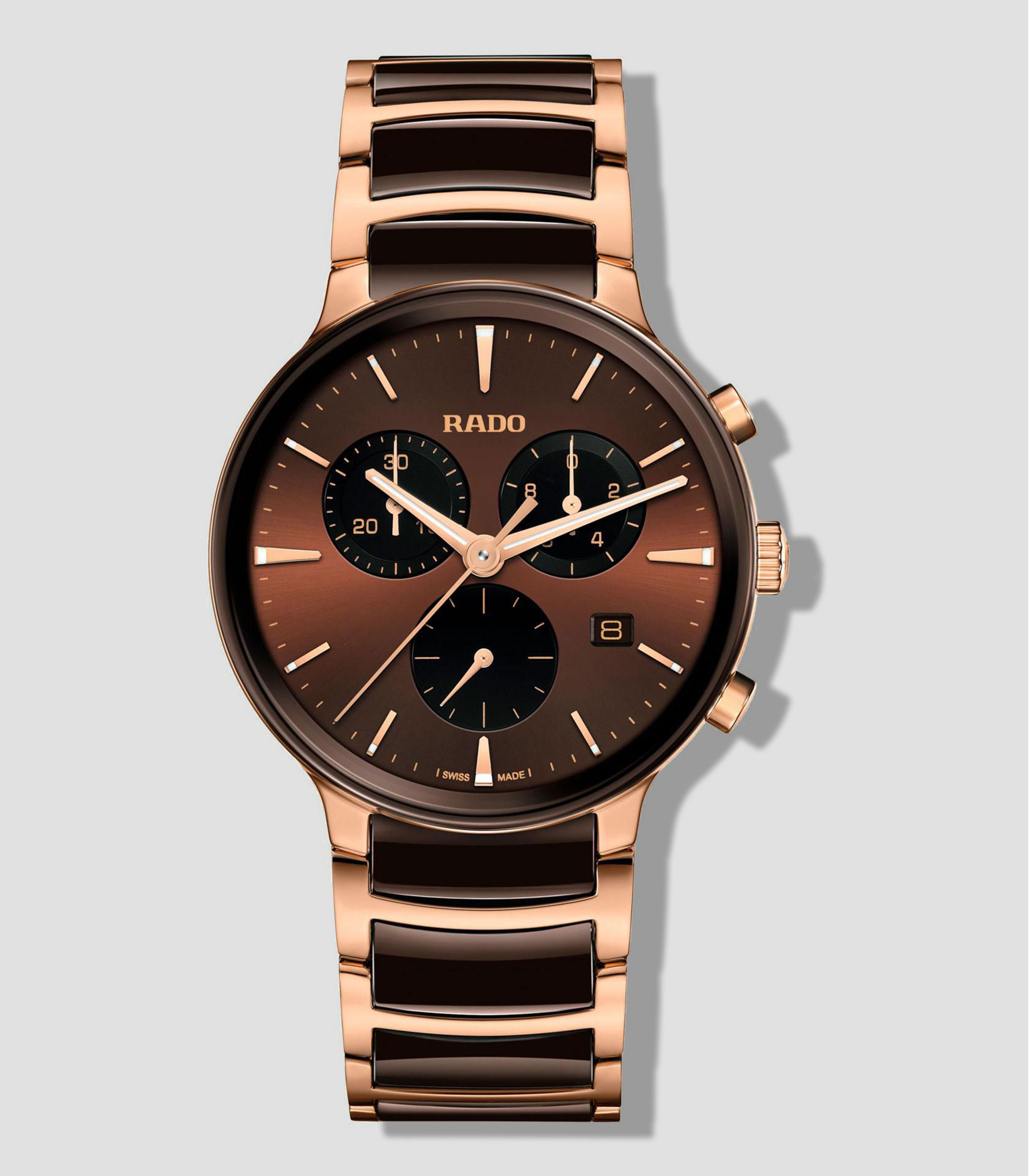 Reloj para hombre Centrix Chronograph Casual Oro rosa, Café