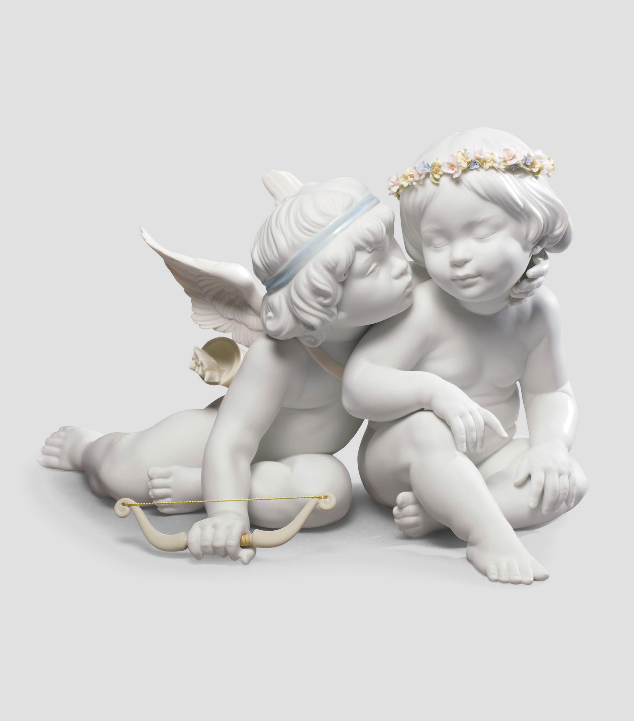 Figura ángeles Eros y Psike en porcelana