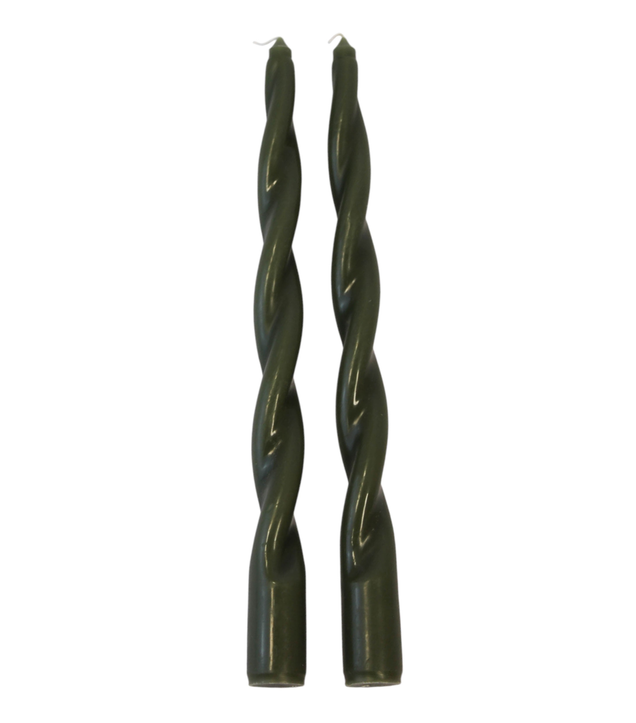 Set 2 Velas de Mesa Curly, Olivo