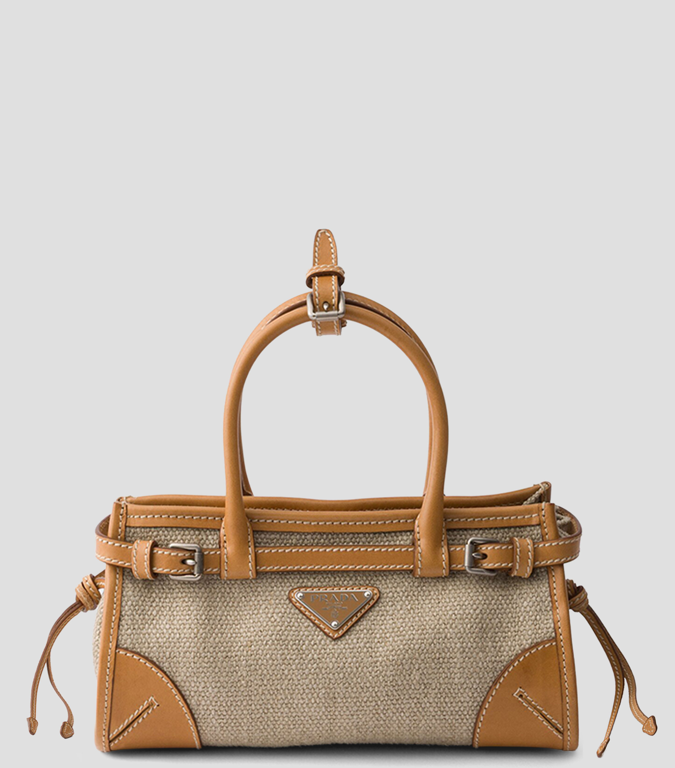 Bolsa Tote Beige Bonnie con Detalles en Piel, Mujer