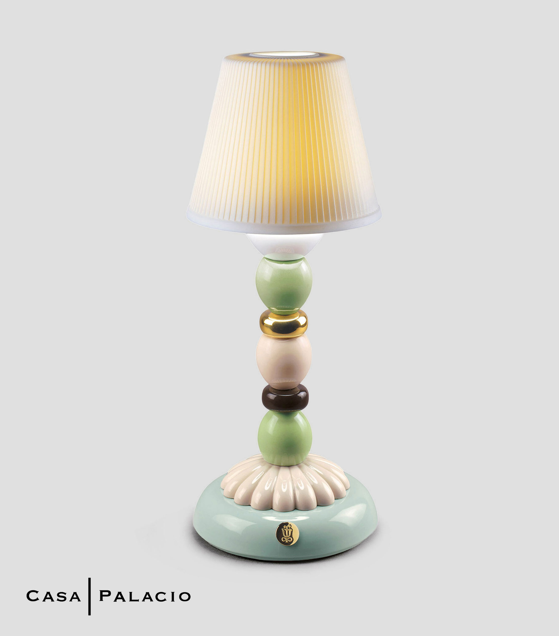 Escultura Lampara de Mesa Firefly Palm de Porcelana