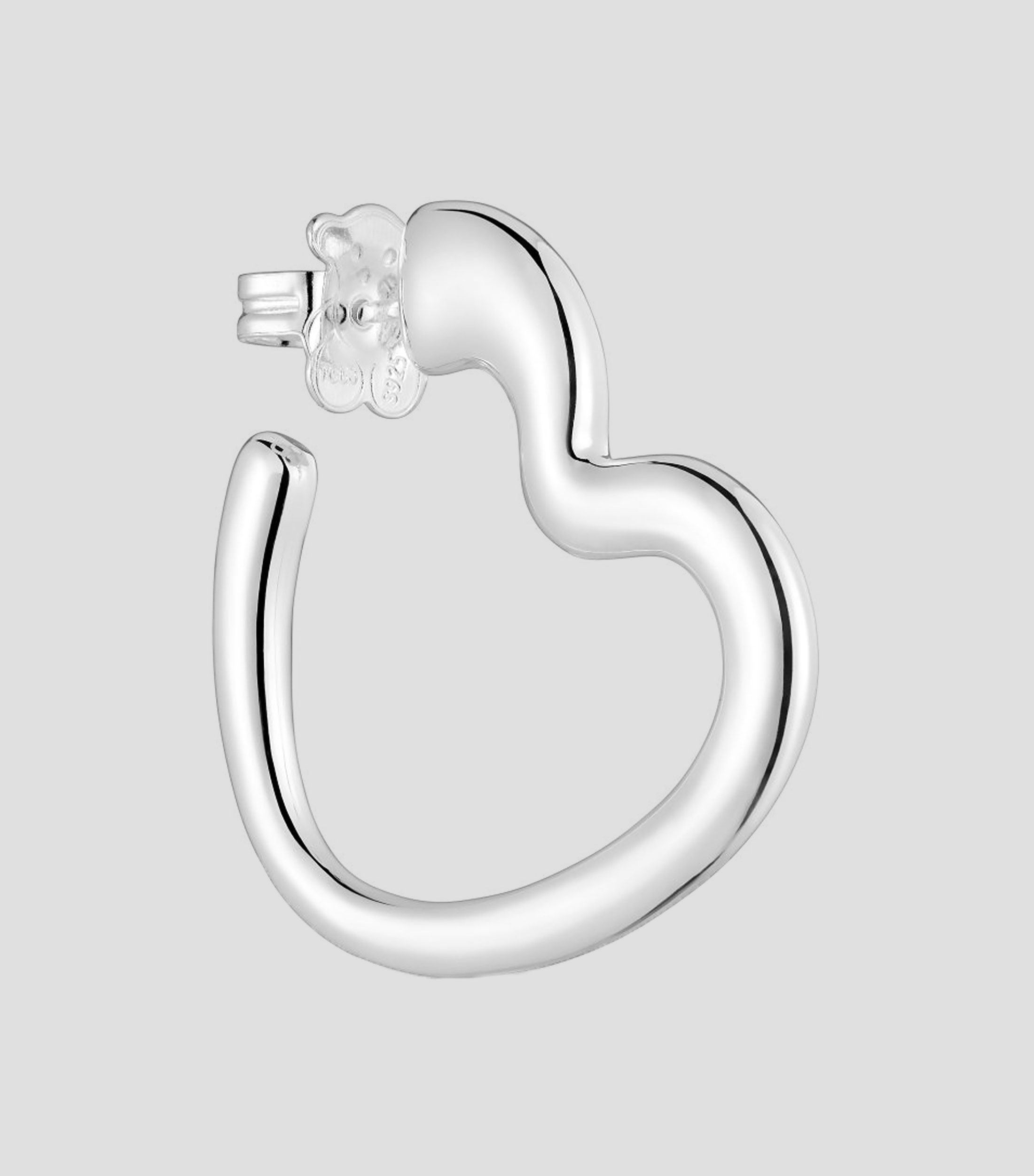Pendiente en plata corazon My Other Half Mujer