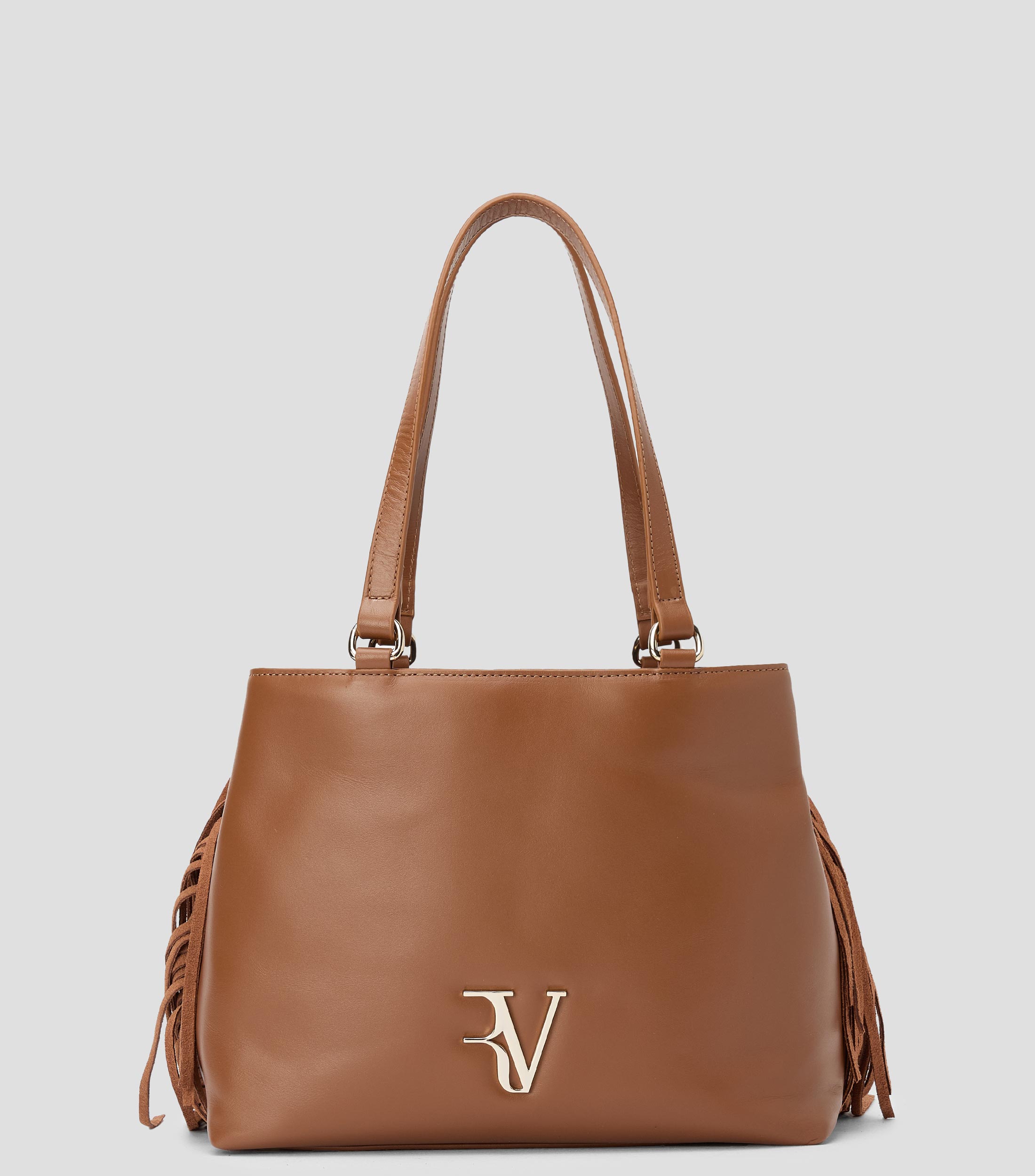 Bolsa Shoulder en piel vacuna Cleo lisa Mujer