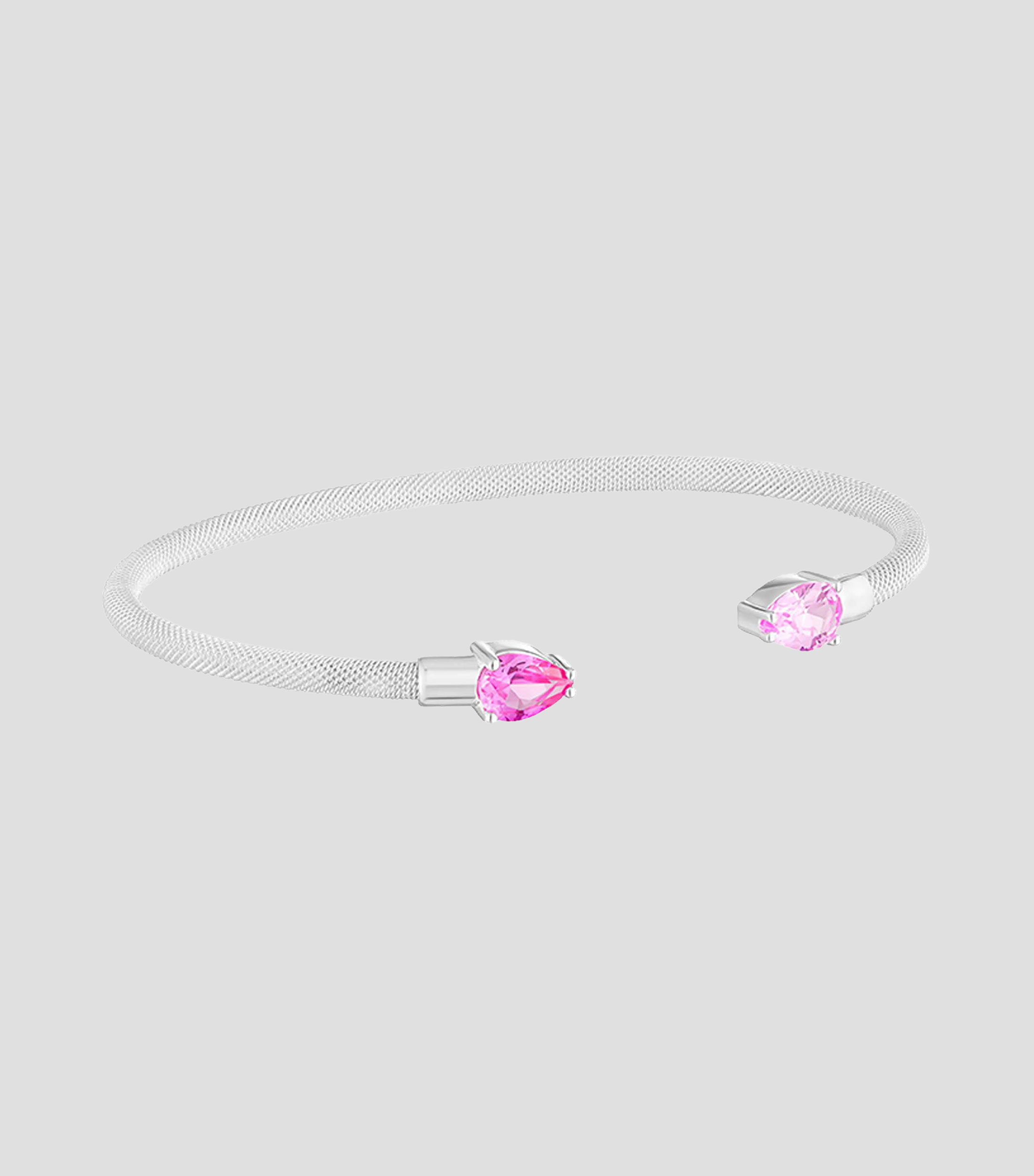 Pulsera en plata Mesh LGG con rubí y zafiro rosa Mujer