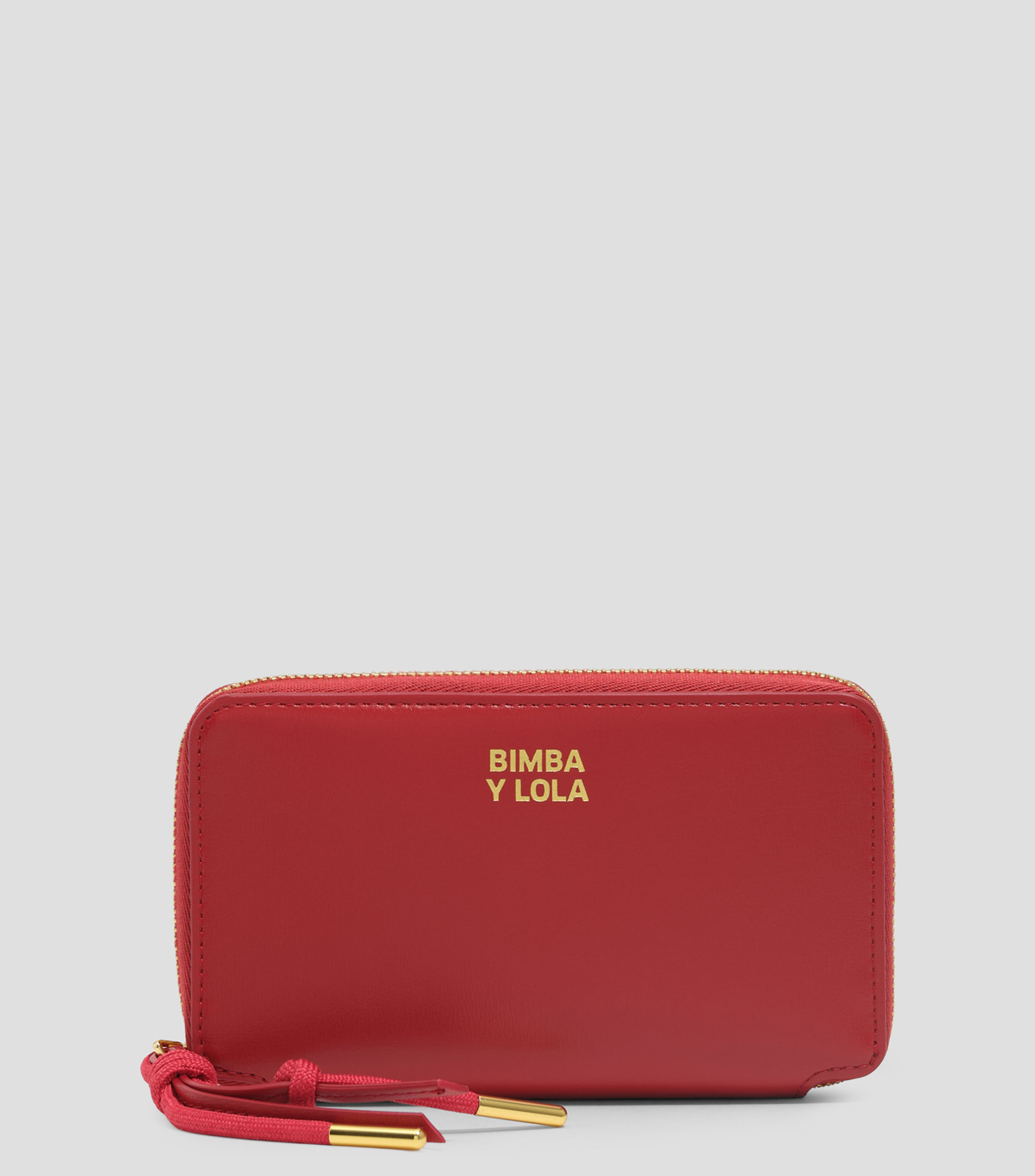Cartera horizontal mediana piel roja Mujer
