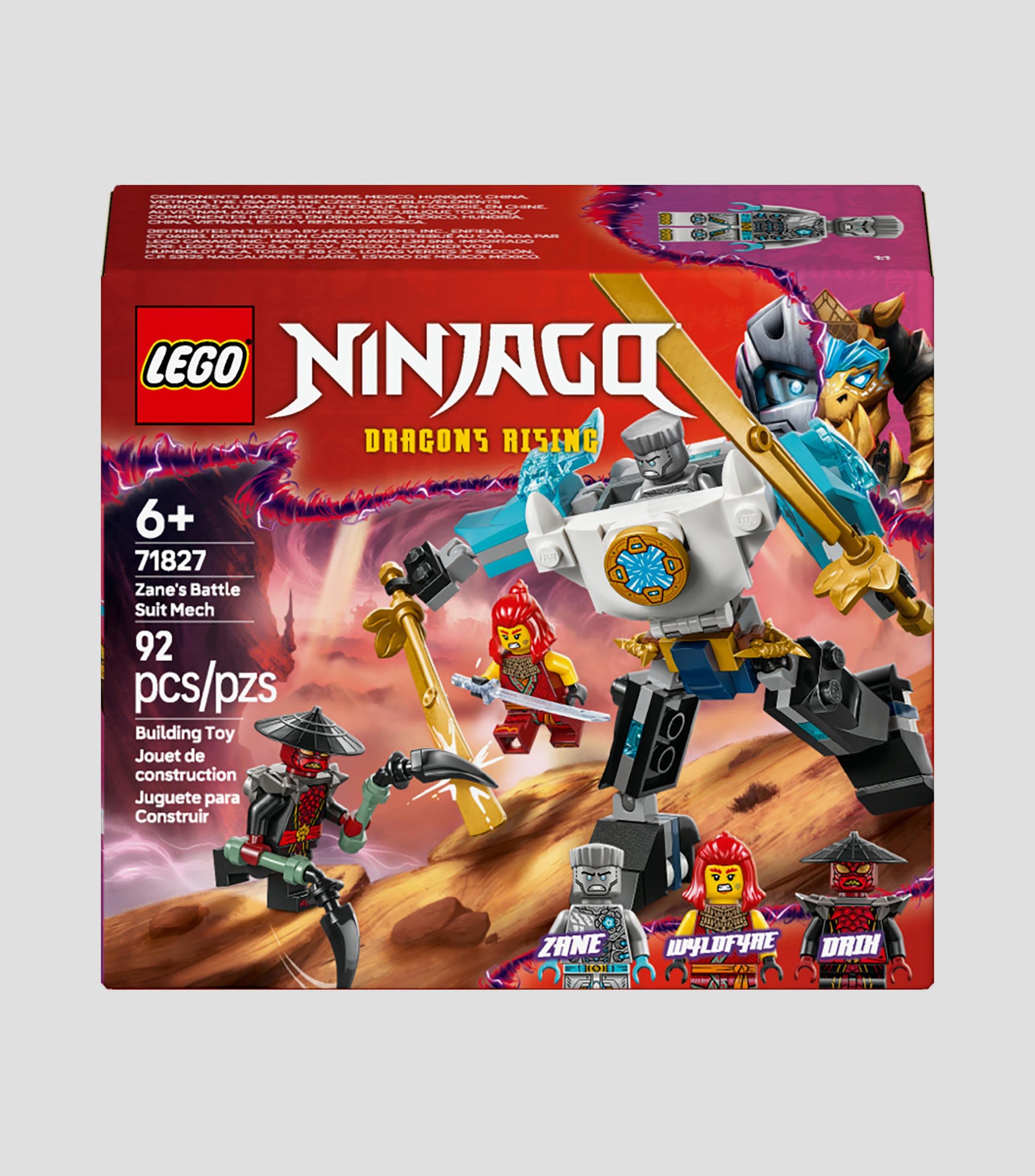 Lego Ninjago Armadura Robótica de Combate de Zane 71827