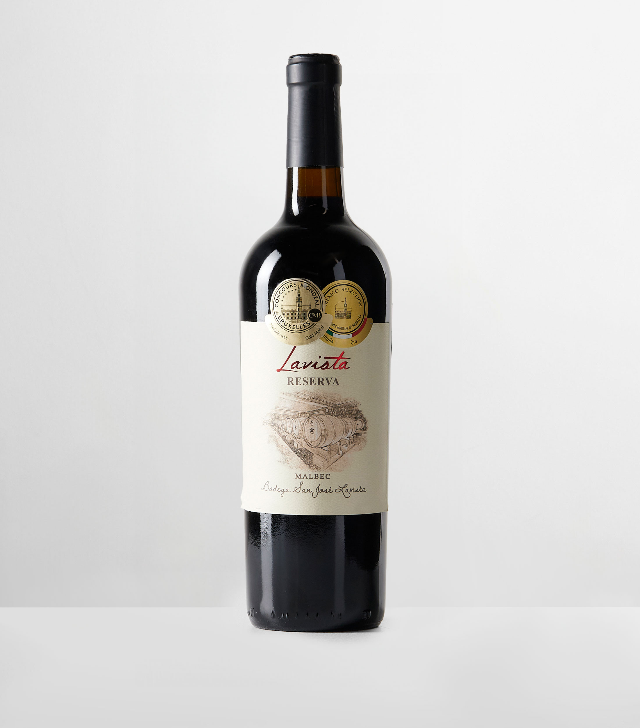 Vino tinto malbec Lavista Reserva, México, 750ml