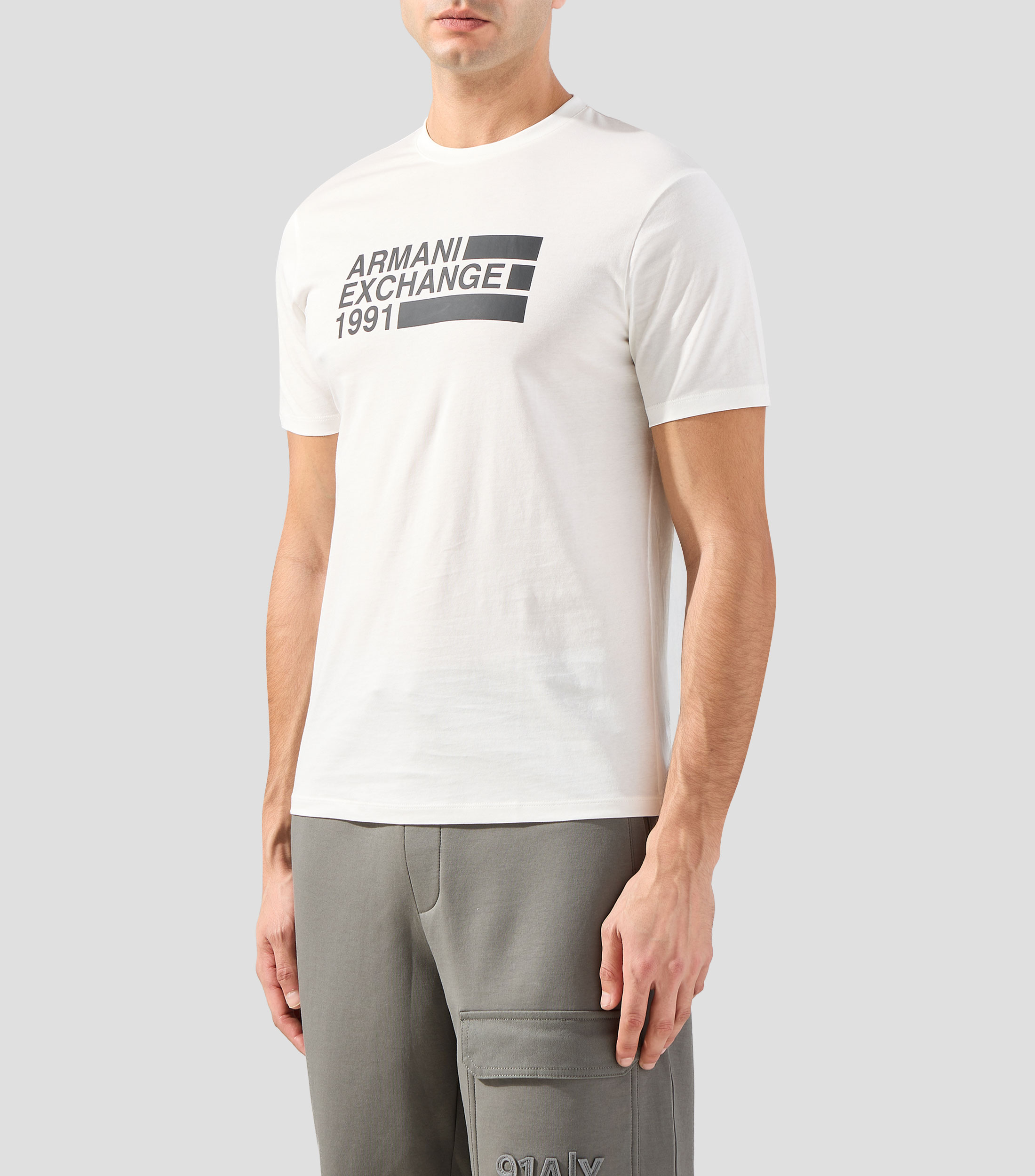 Playera cuello redondo manga corta estampada Hombre