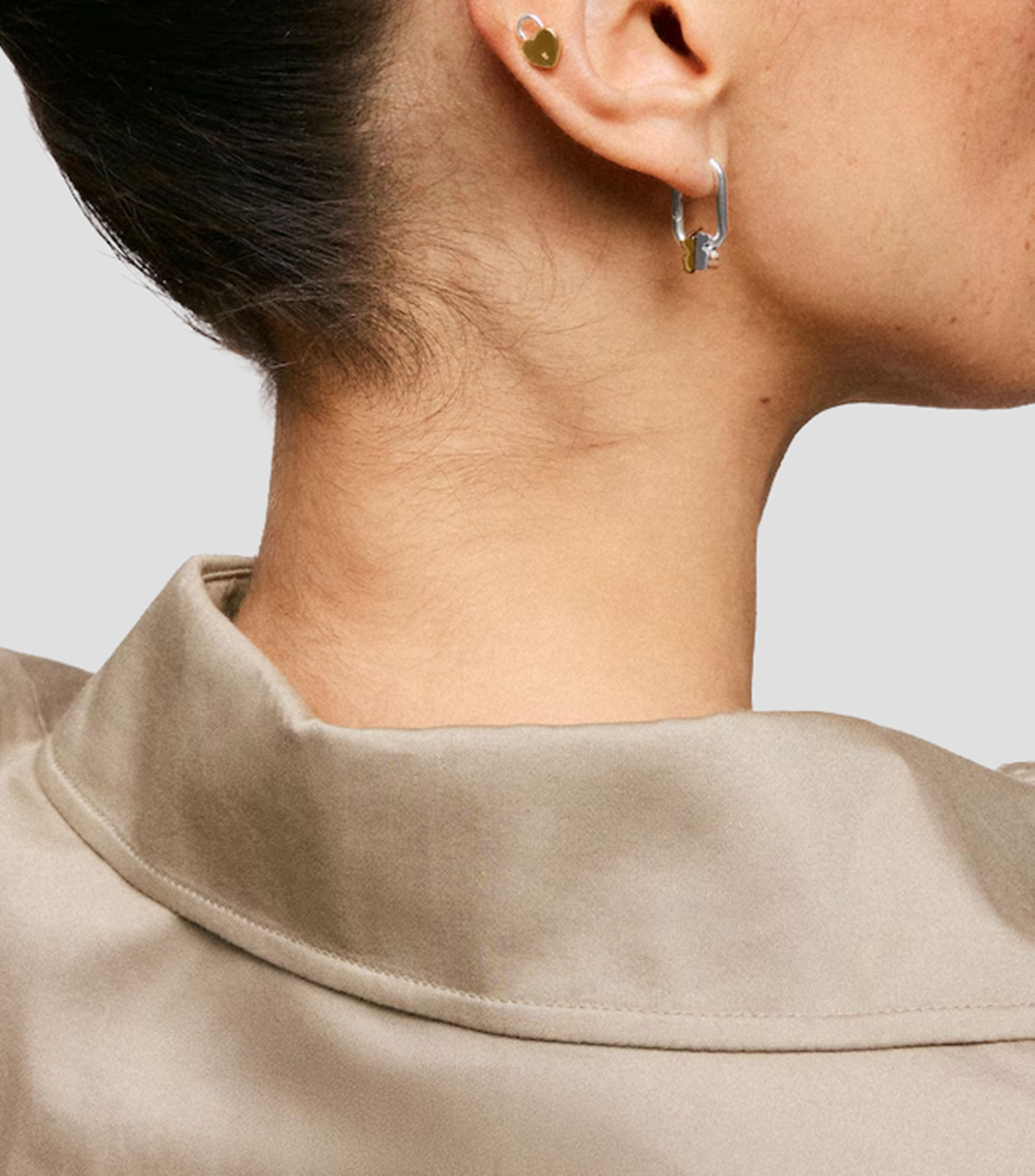 Aretes en Plata oso 1950 Mujer