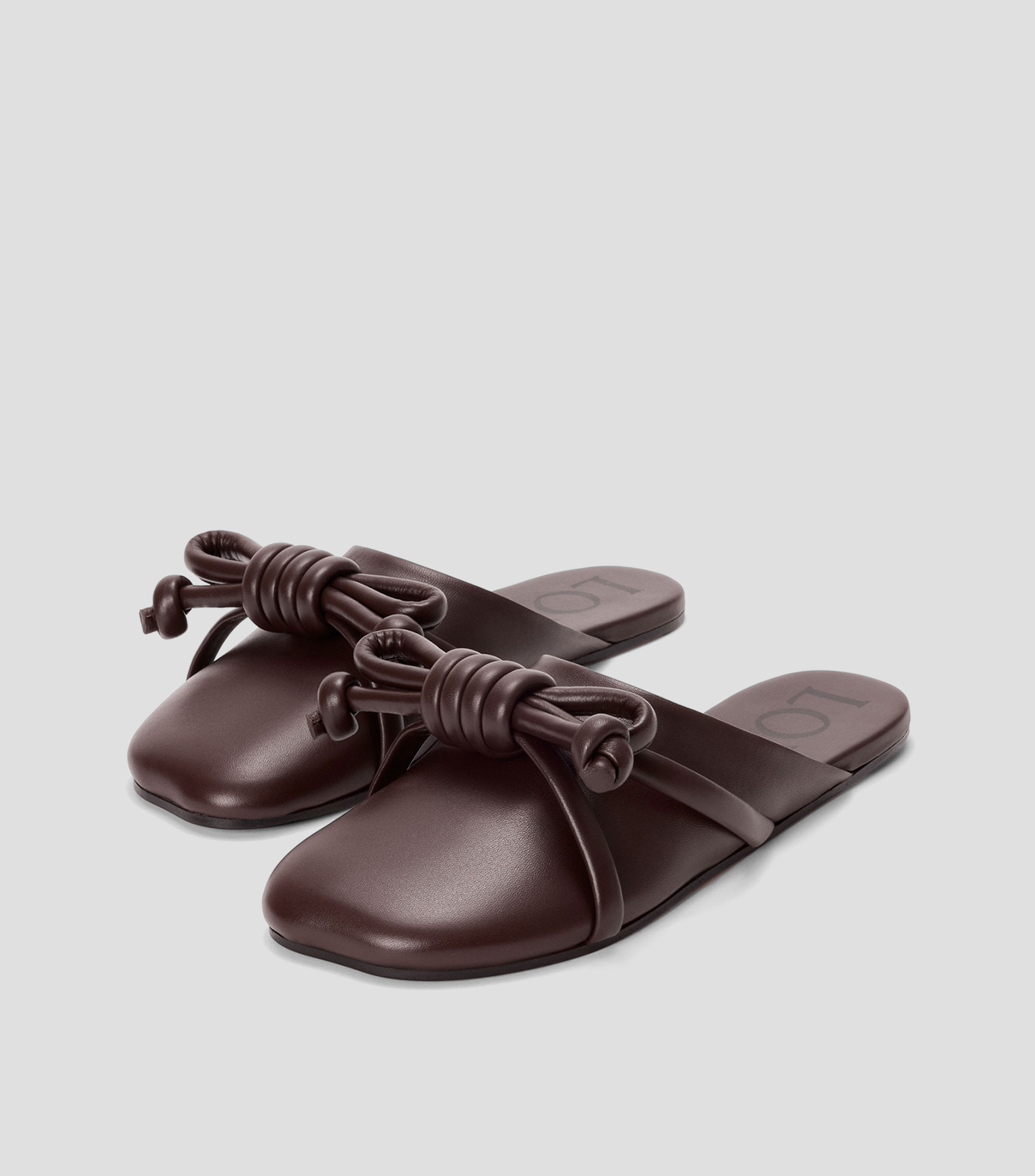 Zapatos casuales mule Flamenco Knot en piel Mujer
