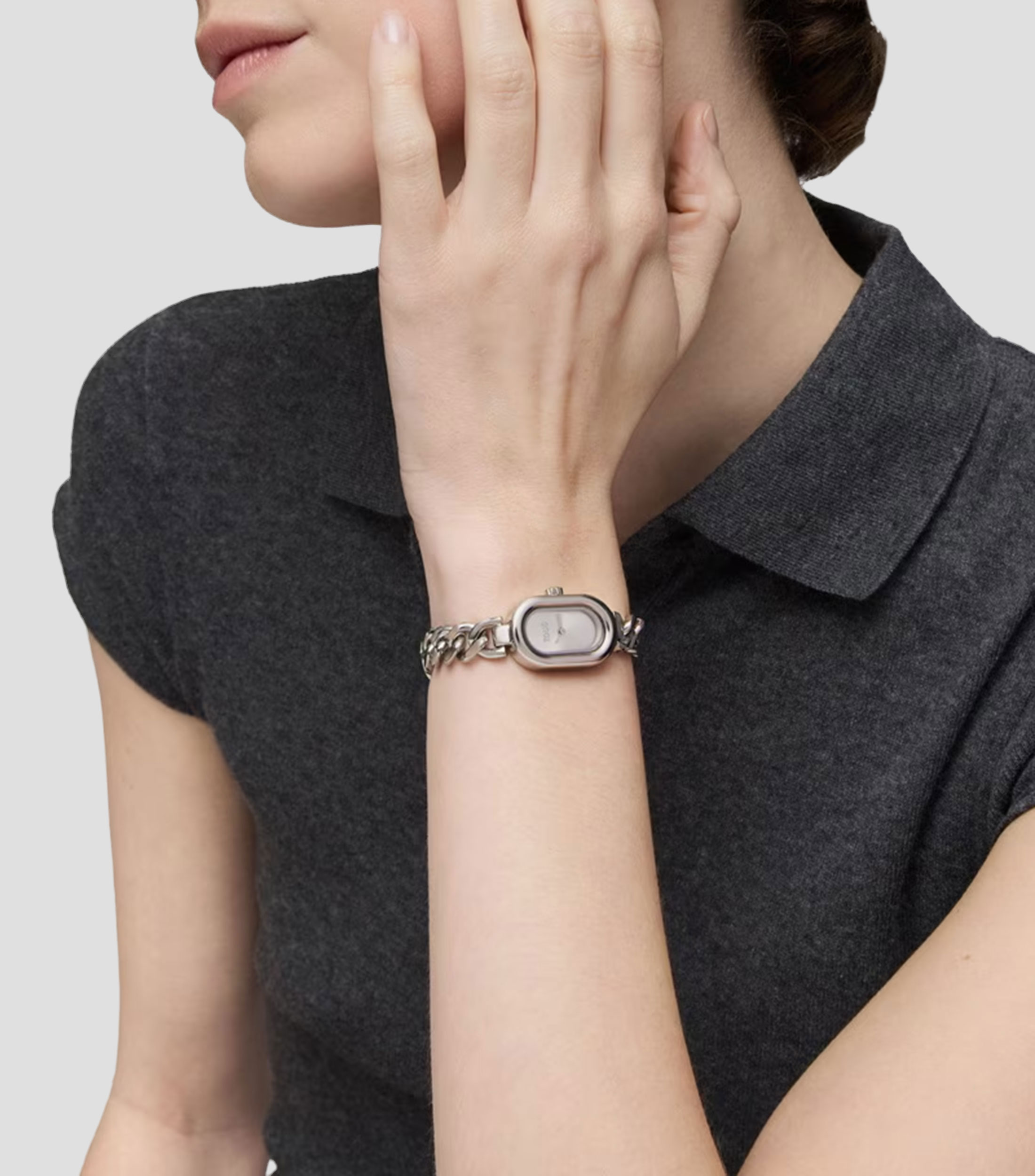 Reloj para mujer Oval Time casual plateado