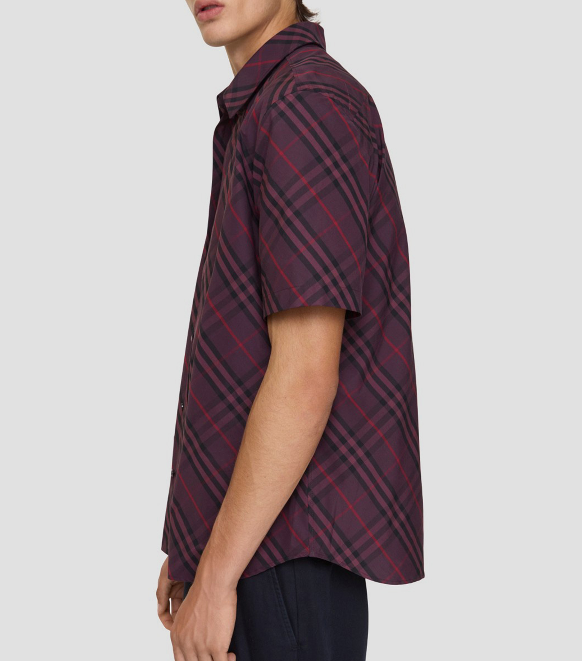 Camisa cuadros manga corta Hombre