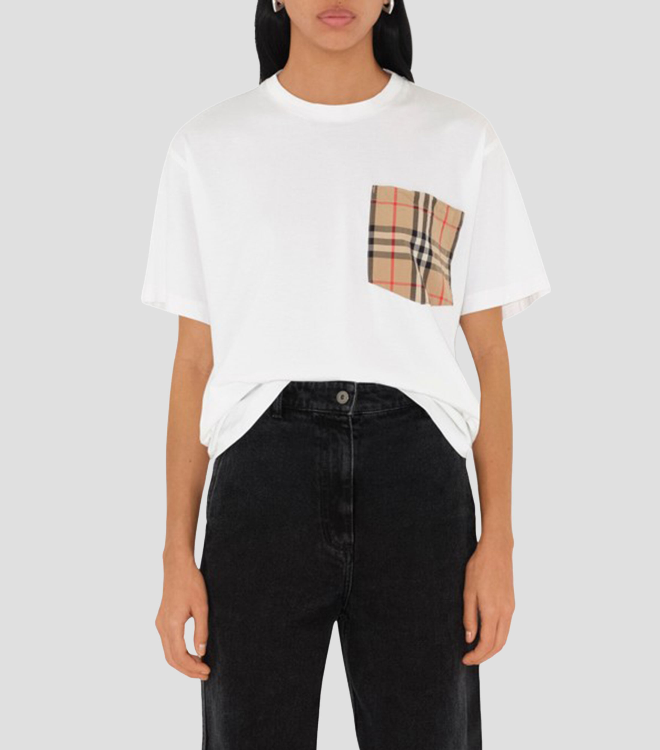 Playera cuello redondo manga corta lisa Mujer