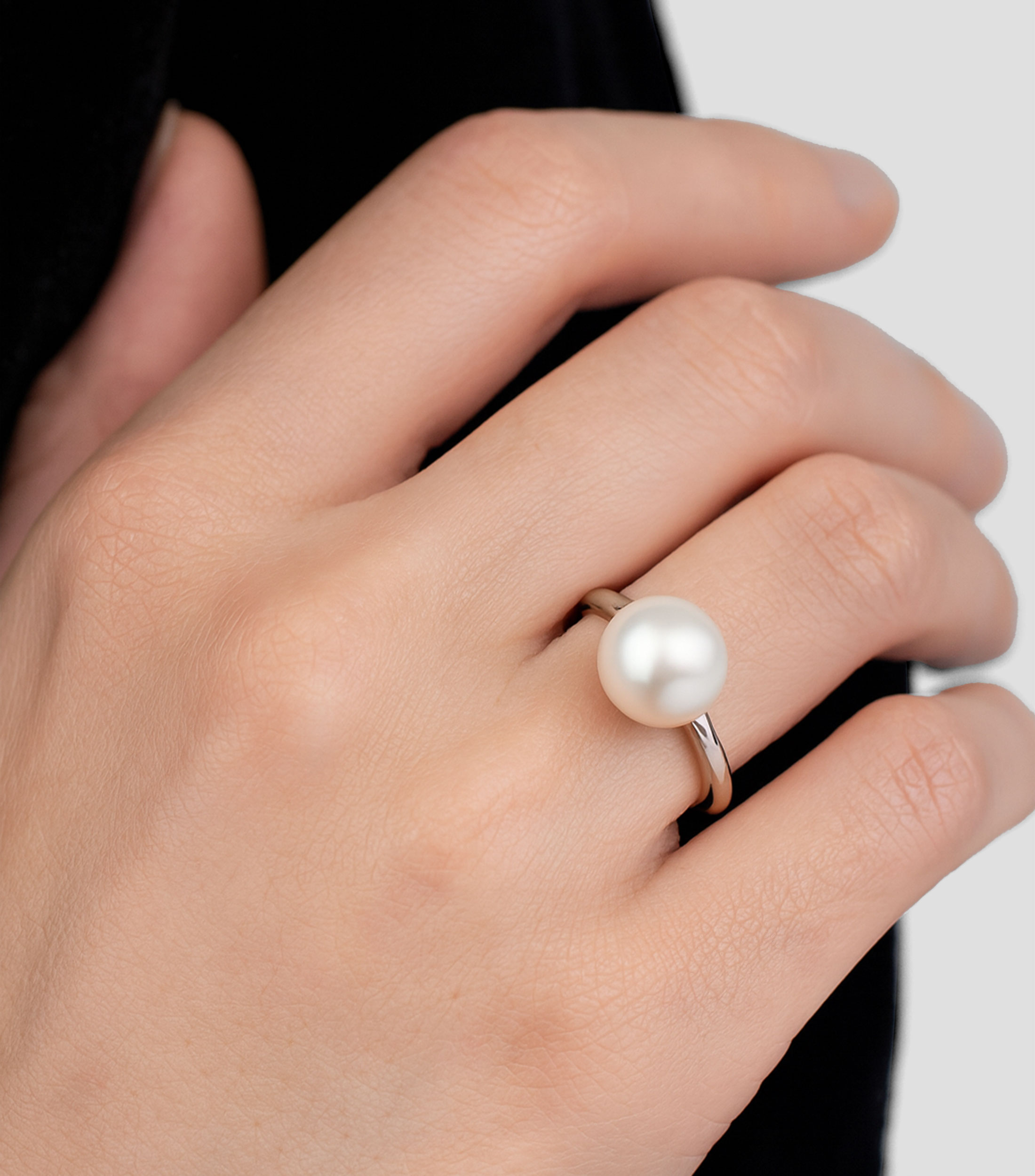 Anillo en plata .925 con perla Mujer