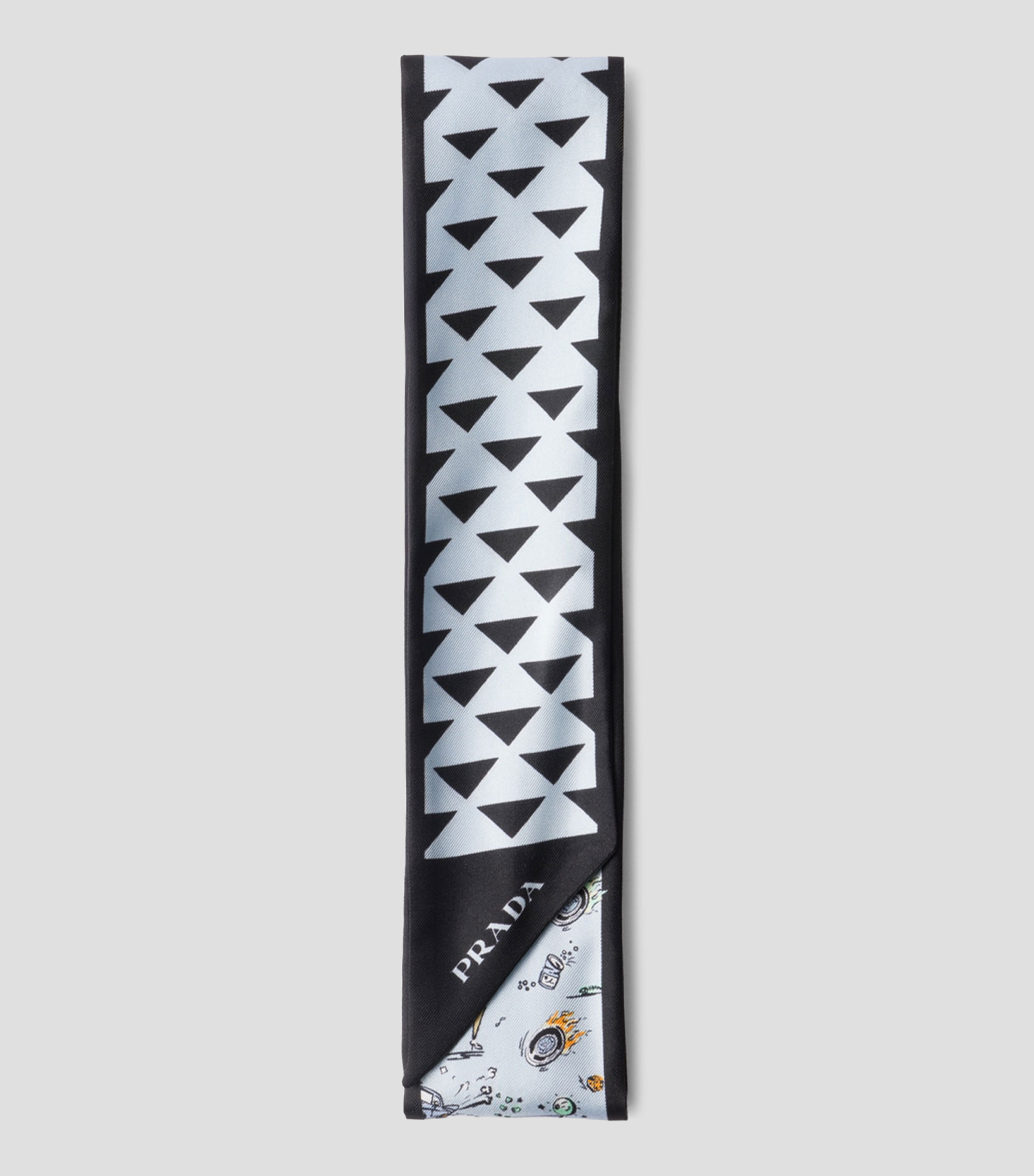 Pañuelo de seda con estampado Mujer