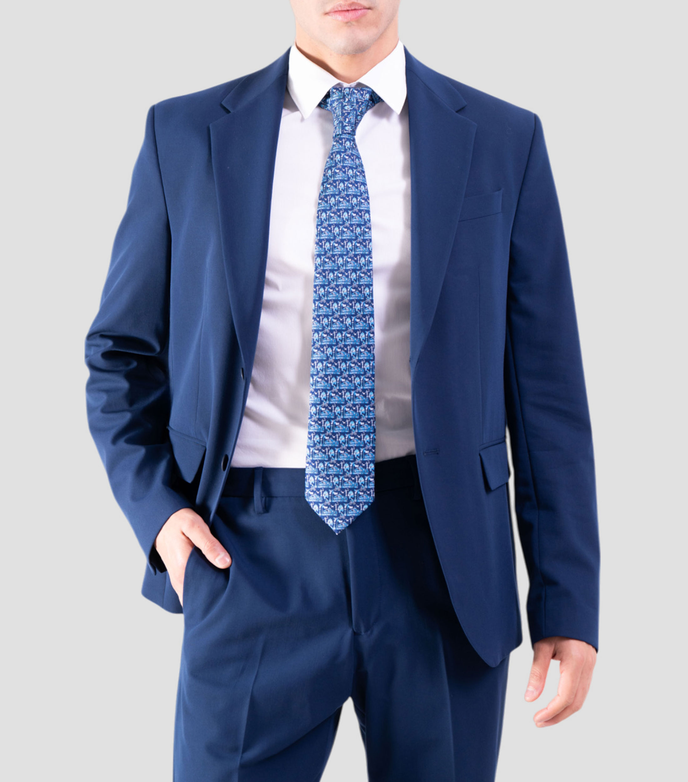 Corbata Mi Ciudad en seda multicolor