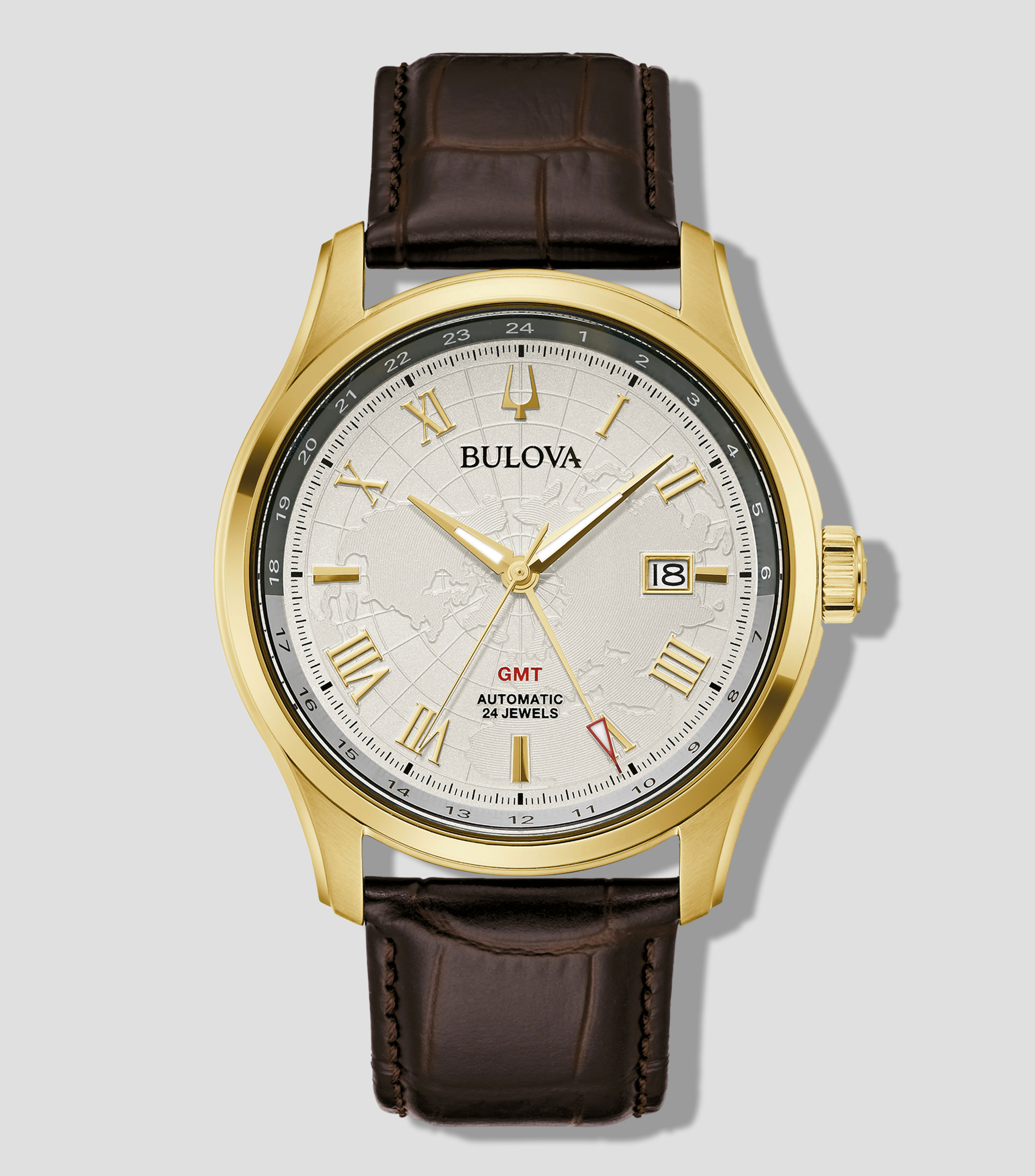 Reloj para Hombre Wilton GMT Casual, Dorado