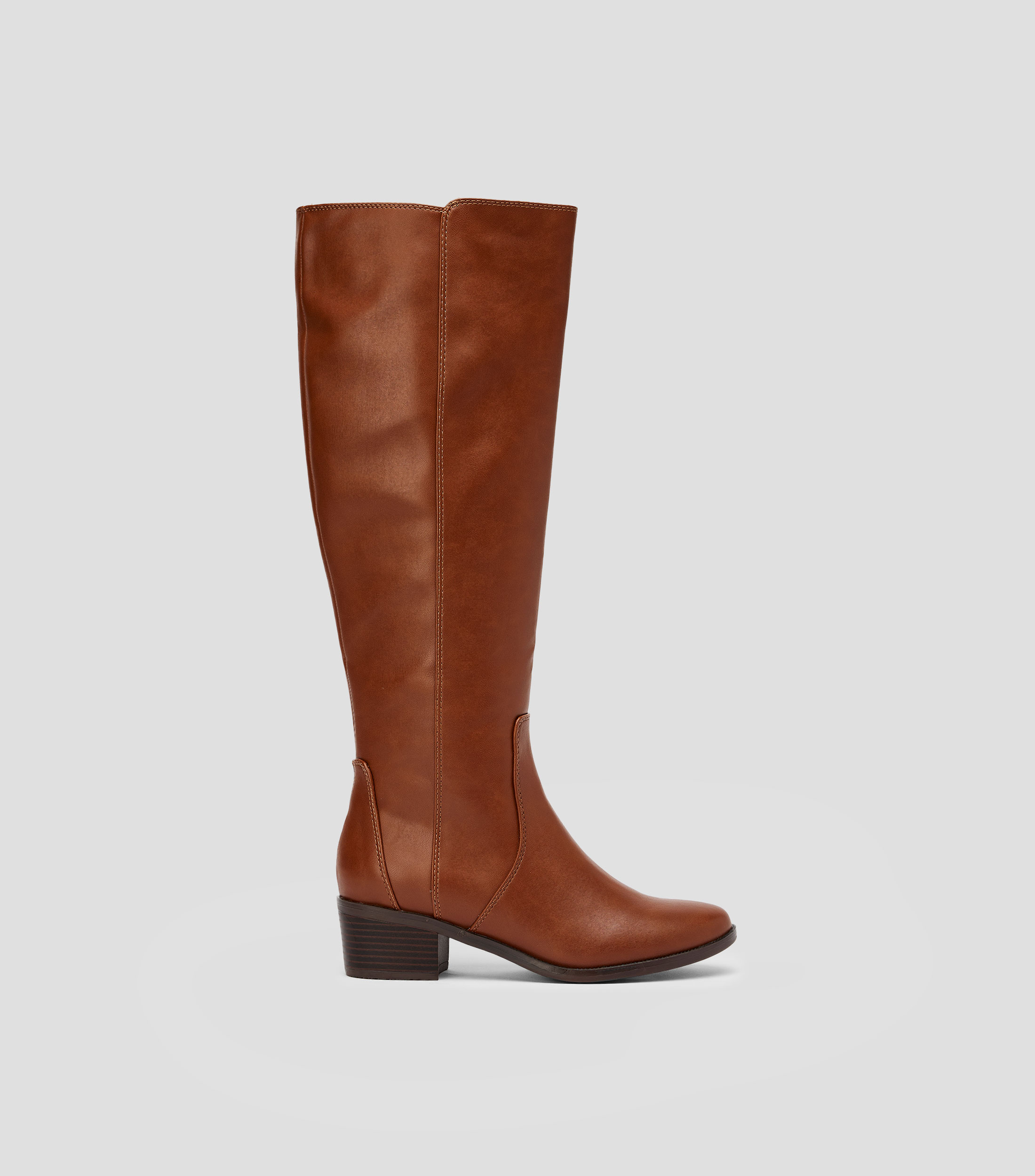 Botas largas casuales tacón medio media luna Mujer