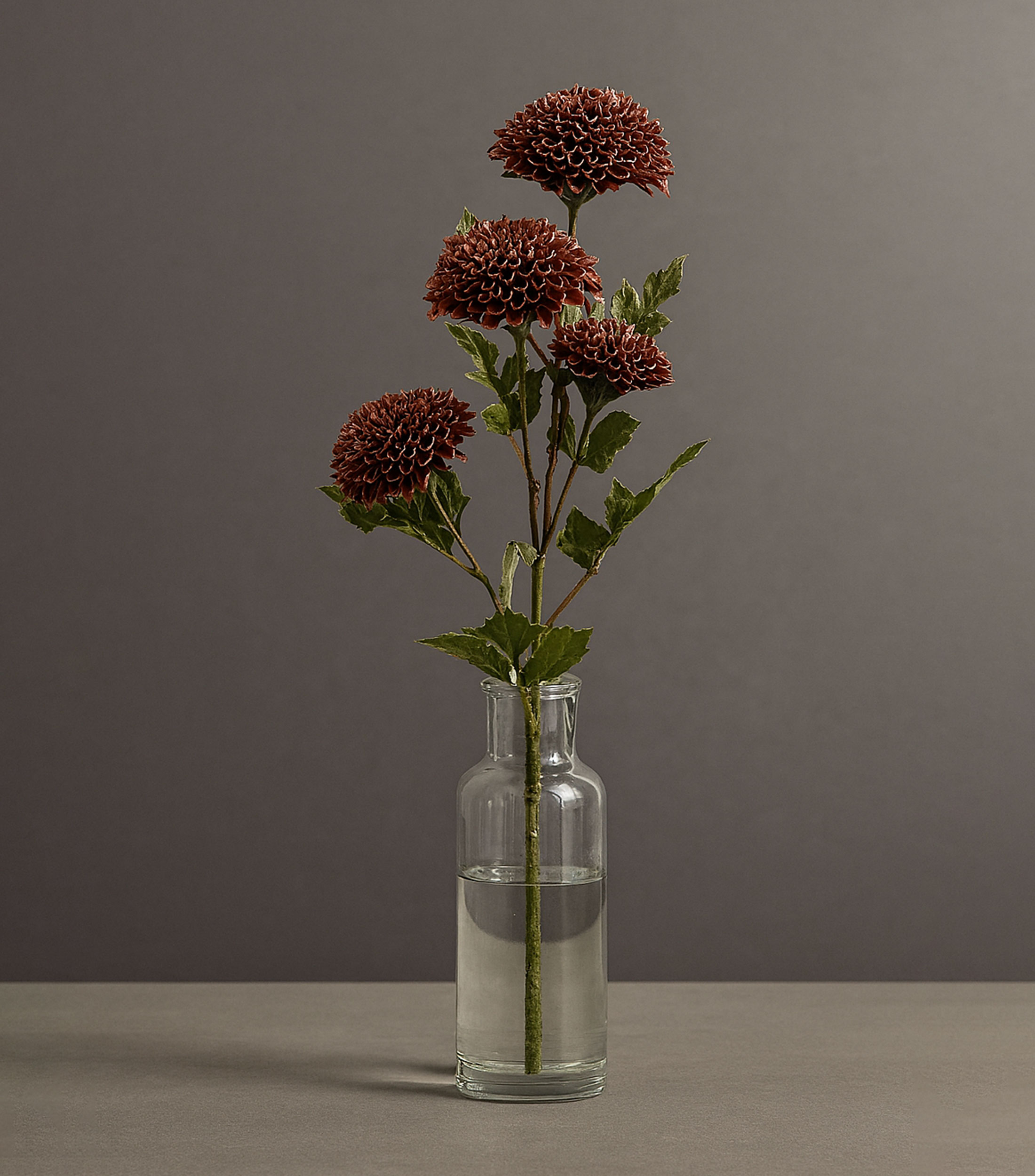 Flor Artificial Decorativa Scabiosa