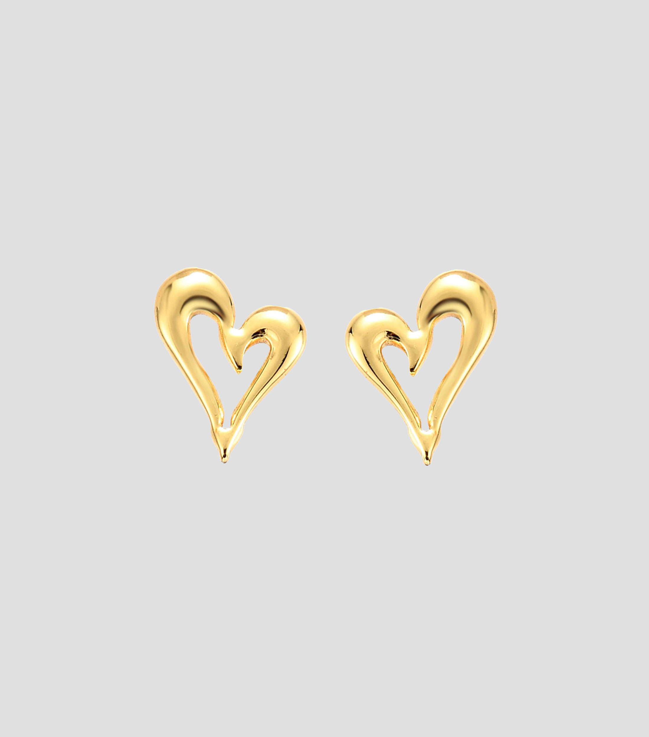 Aretes con forma de corazón Mujer