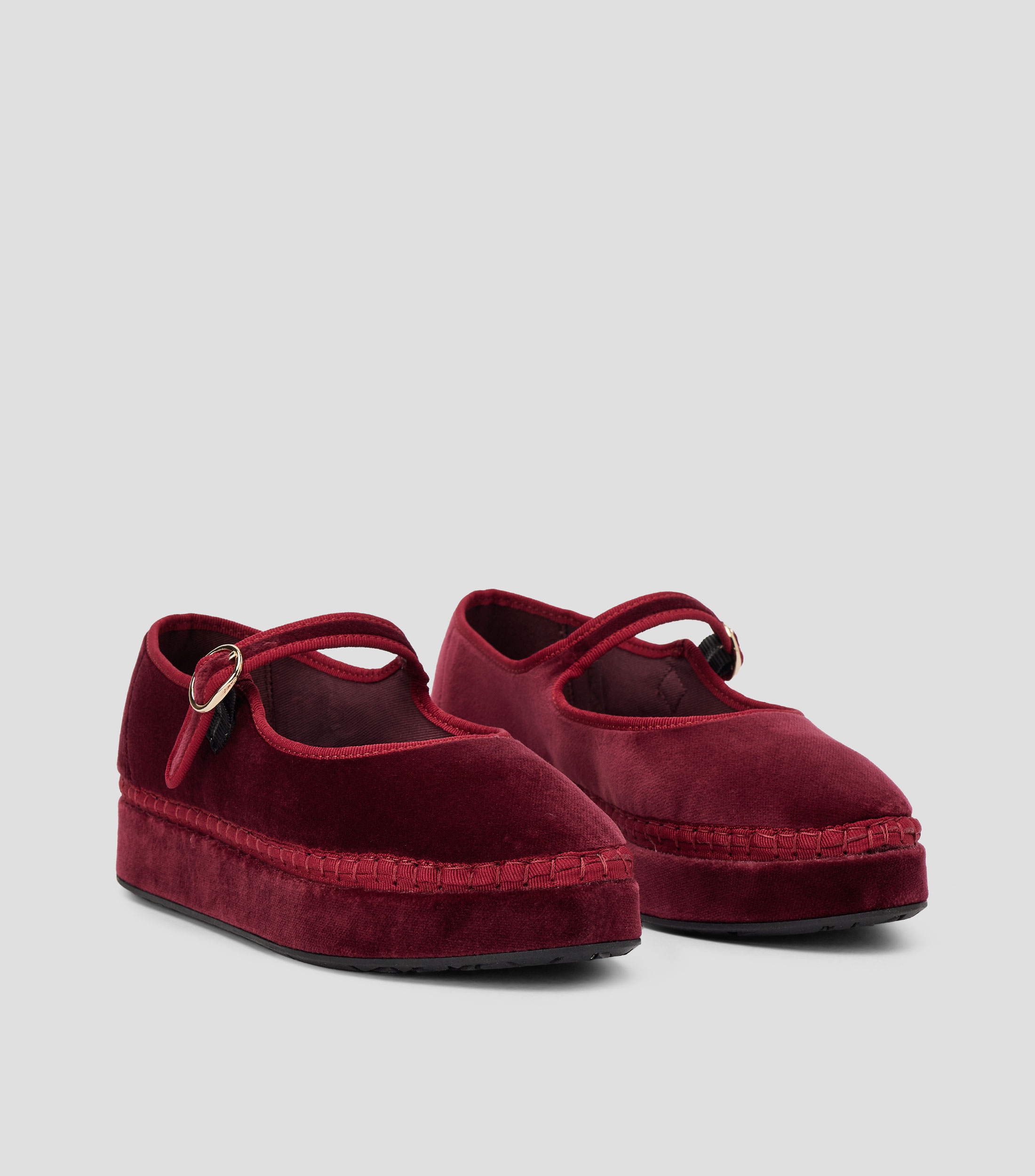 Flats con plataforma Double Lucrecia liso Mujer