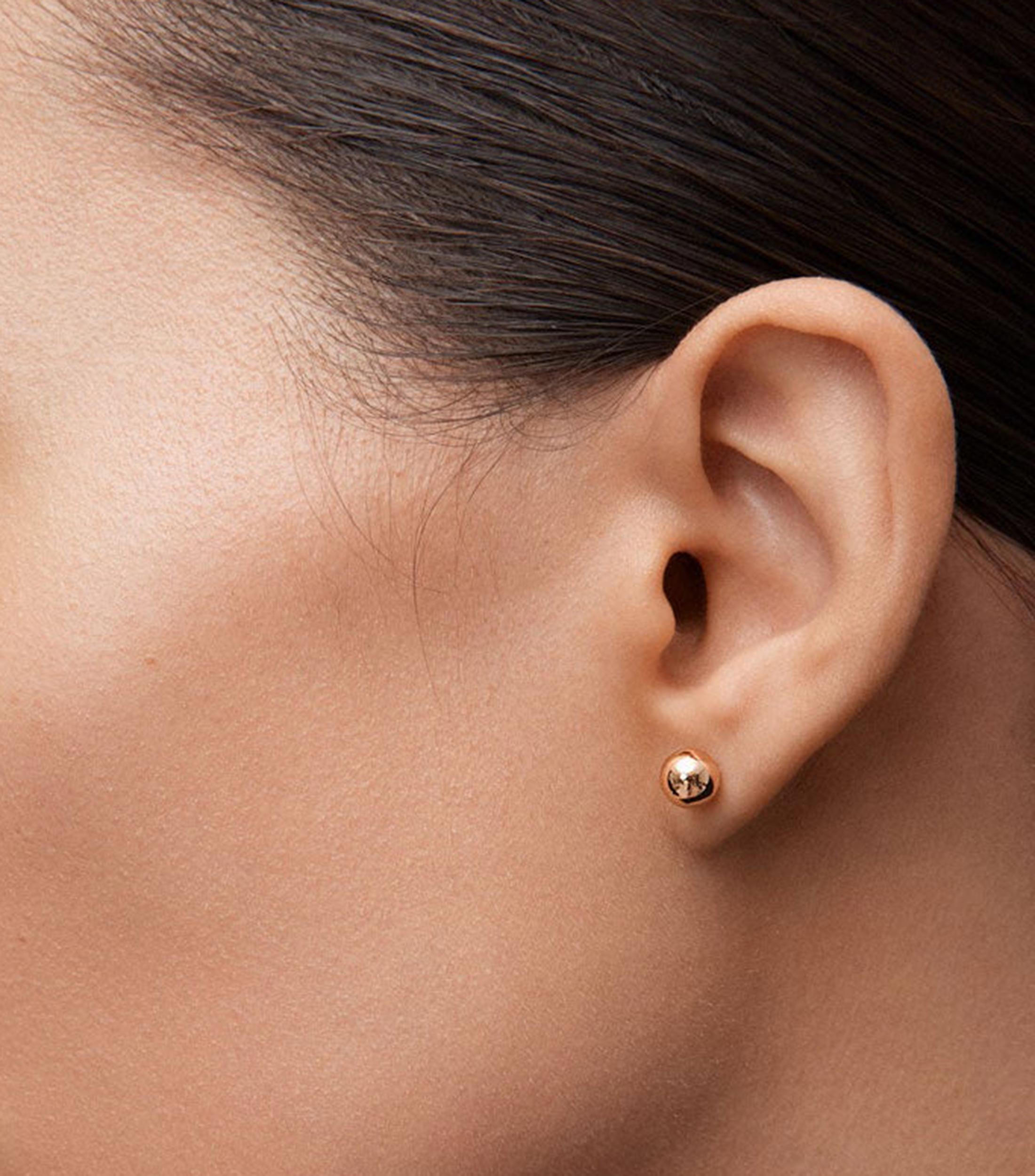 Pendientes boton Idalia en oro amarillo 18 Kilates Mujer