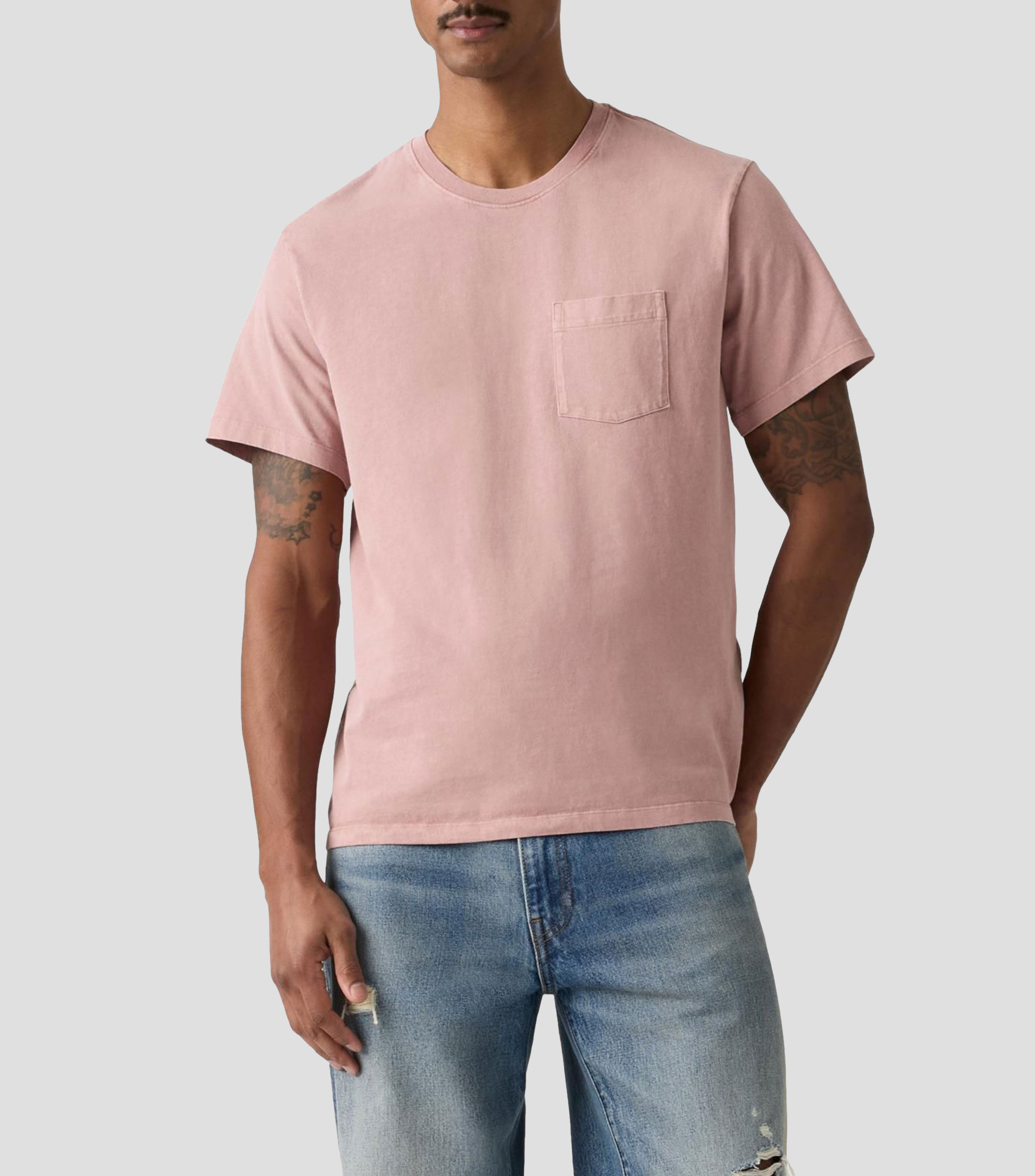 Playera cuello redondo manga corta lisa Hombre