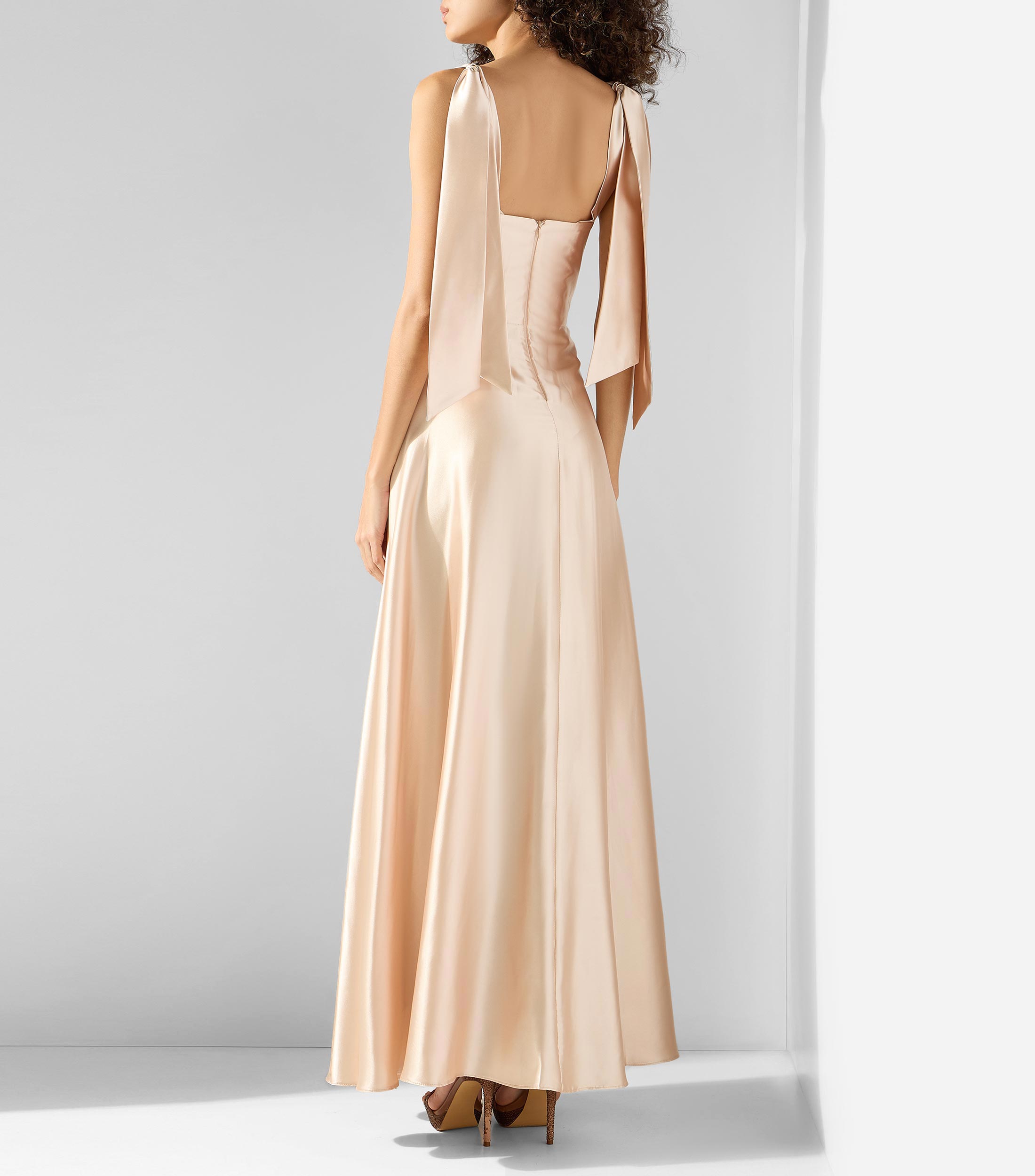 Vestido de fiesta largo liso Mujer