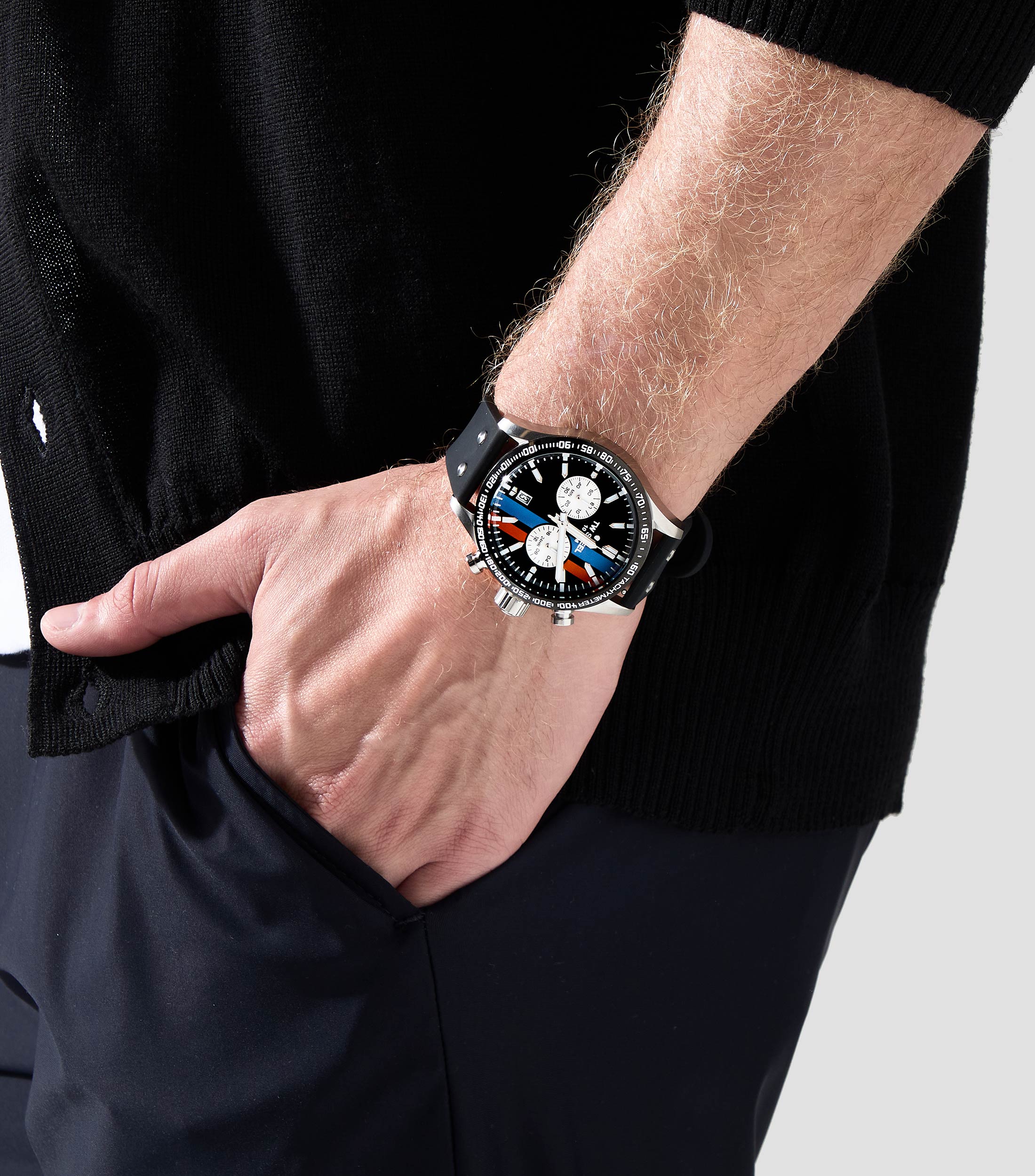 Reloj para Hombre Volante Sport Deportivo, Plateado, Negro