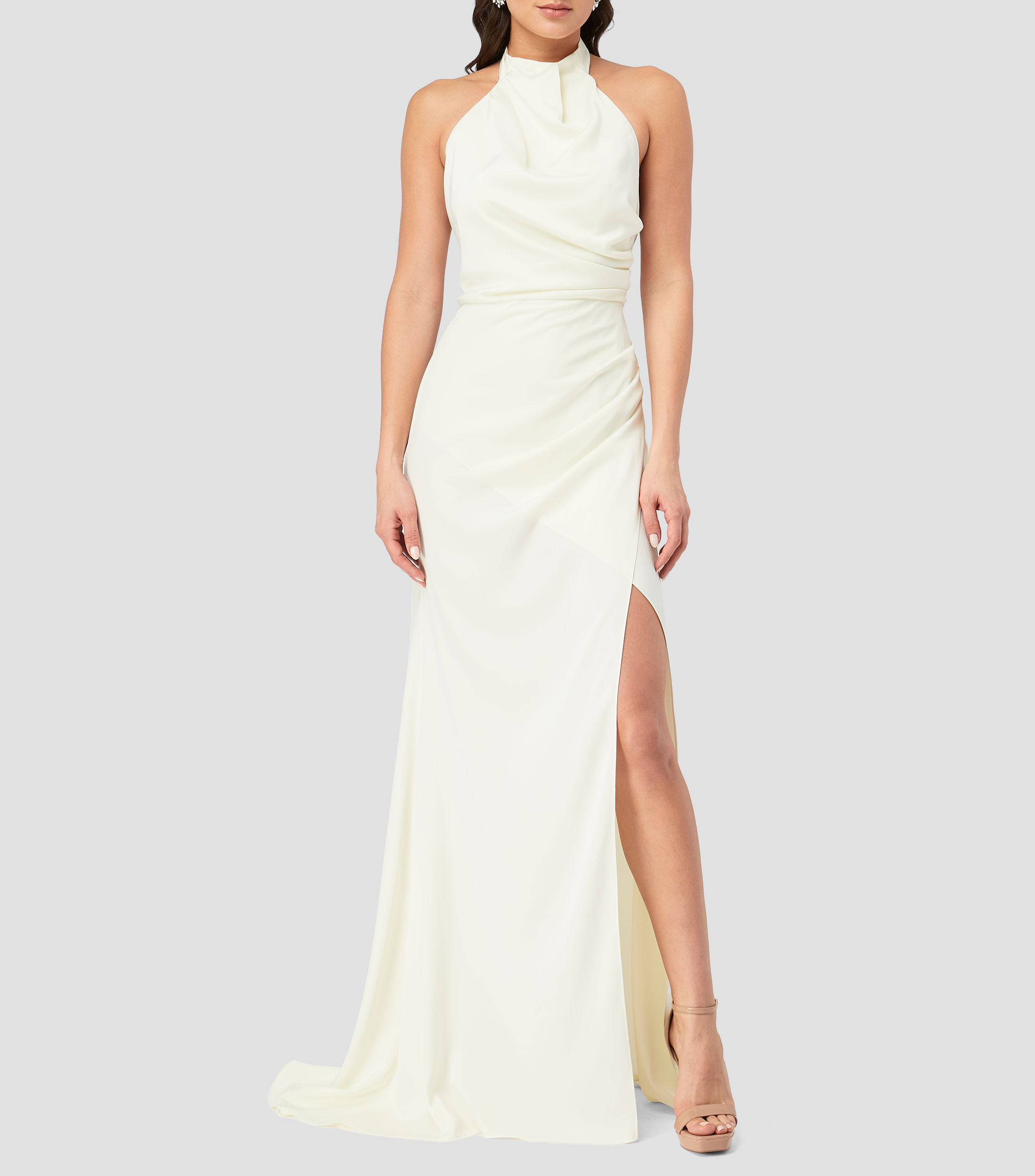 Vestido de fiesta largo liso Mujer