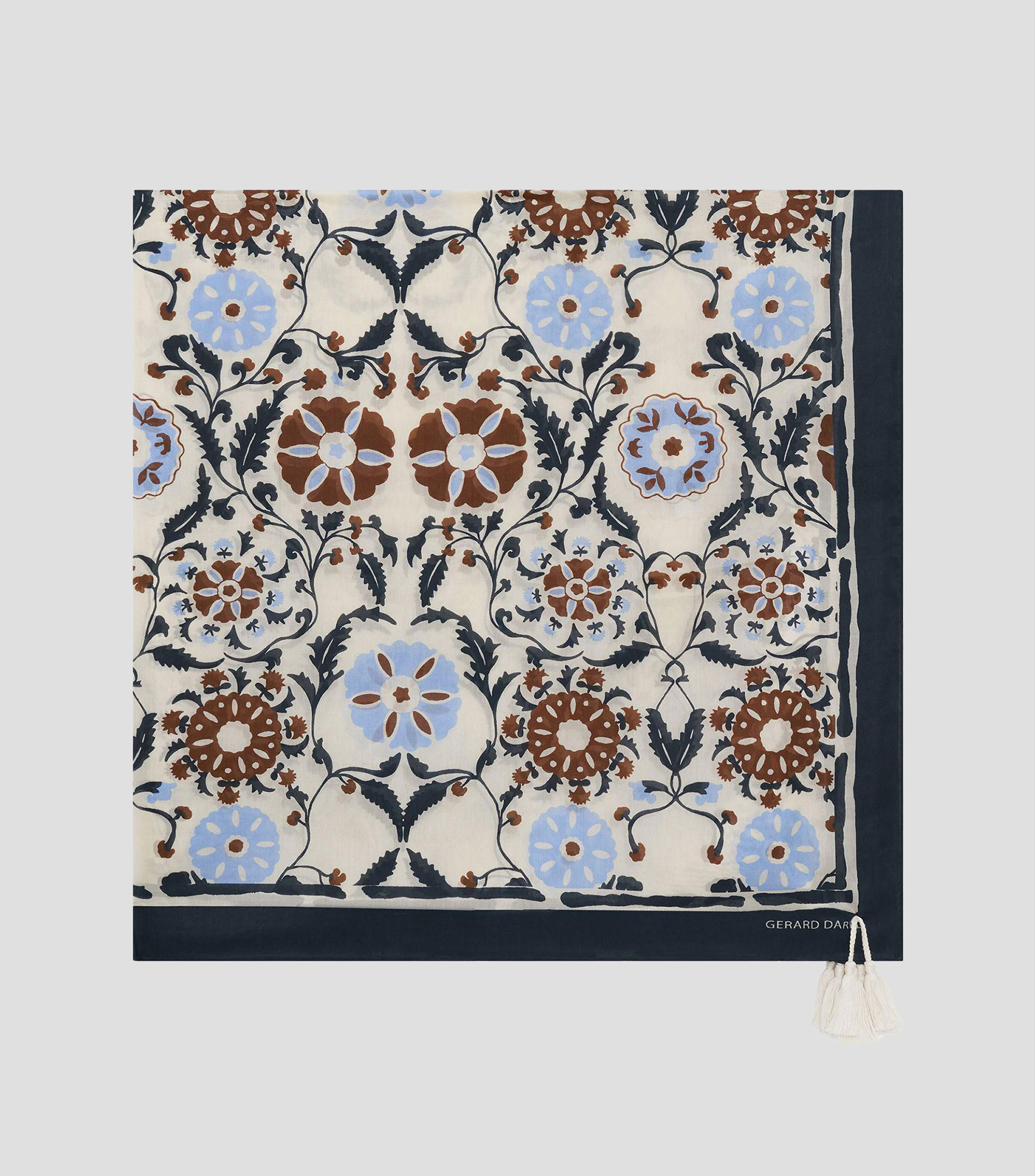 Foulard en seda multicolor estampado Dahlia Mujer