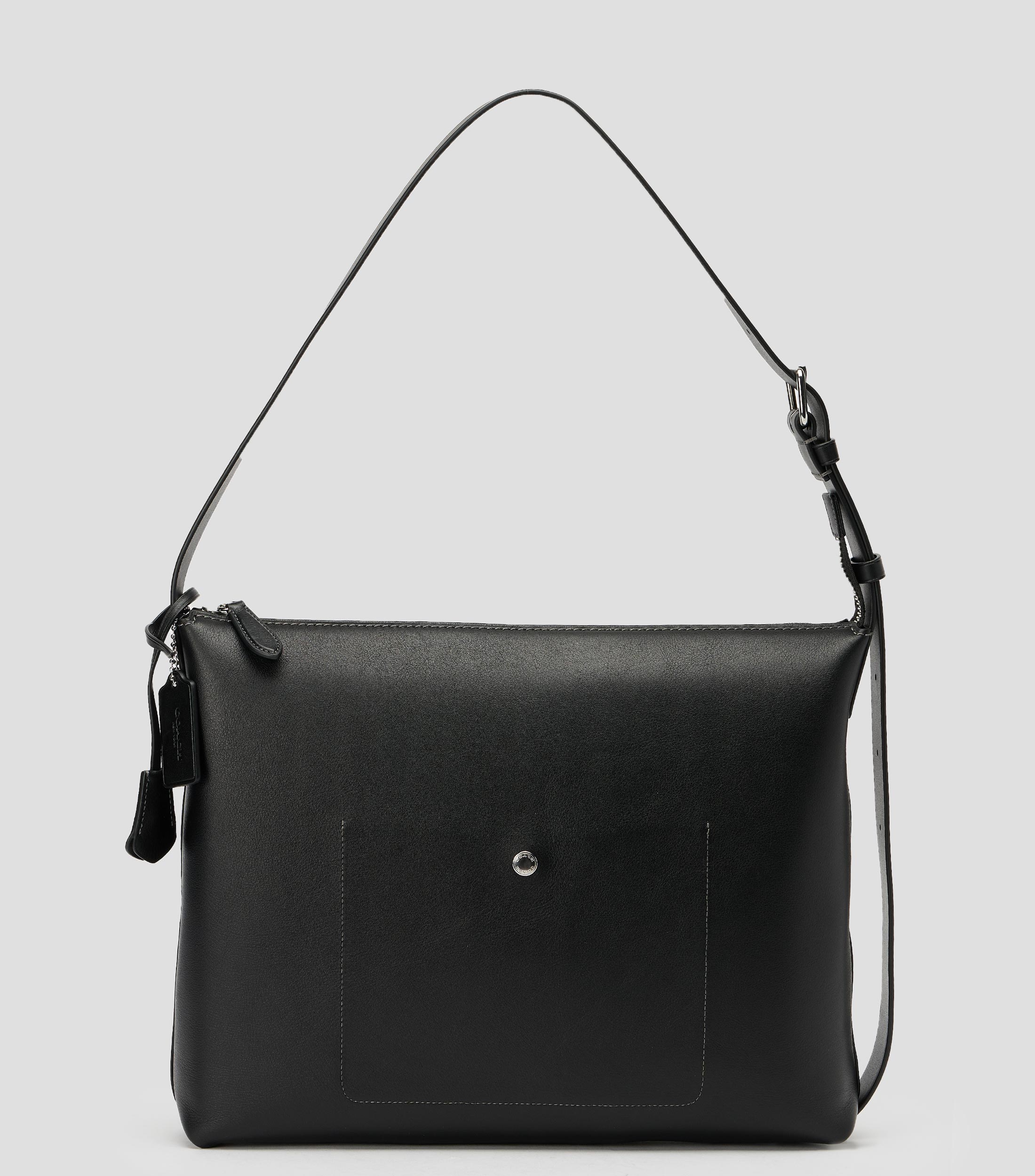 Bolso Shoulder en piel vacuna liso Hombre