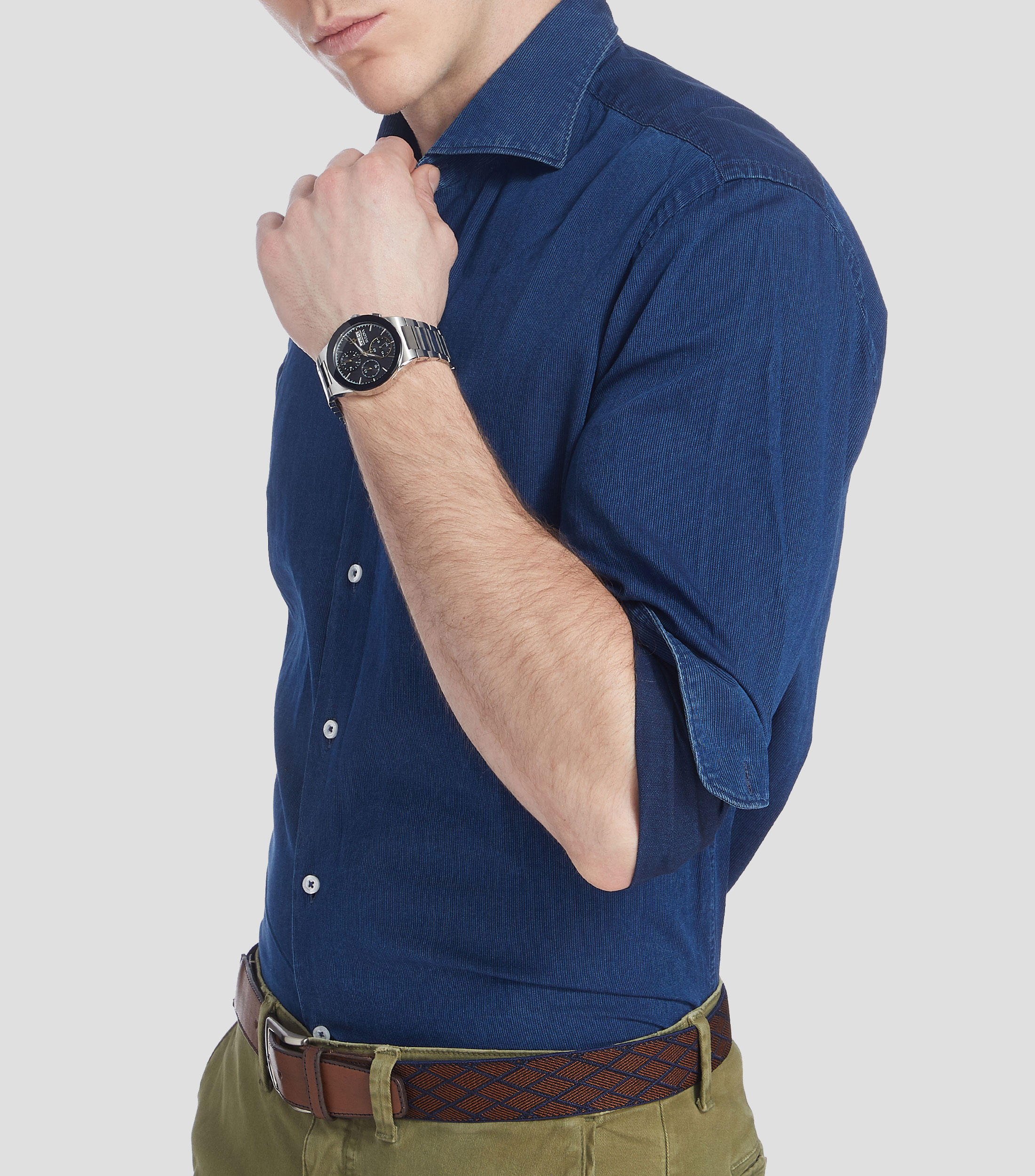 Reloj para Hombre Milenia de Vestir Plateado, Negro