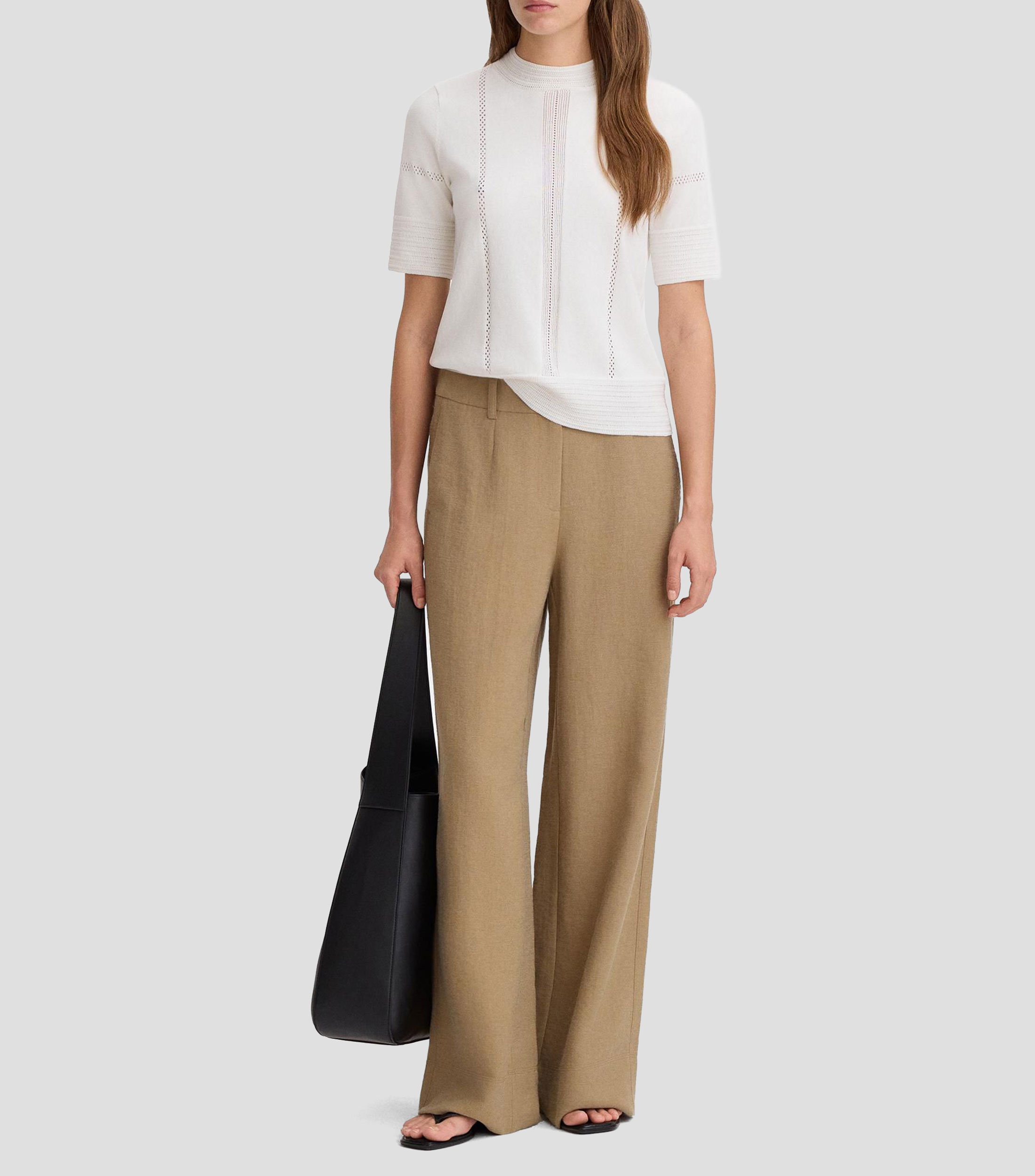 Top liso manga corta Mujer