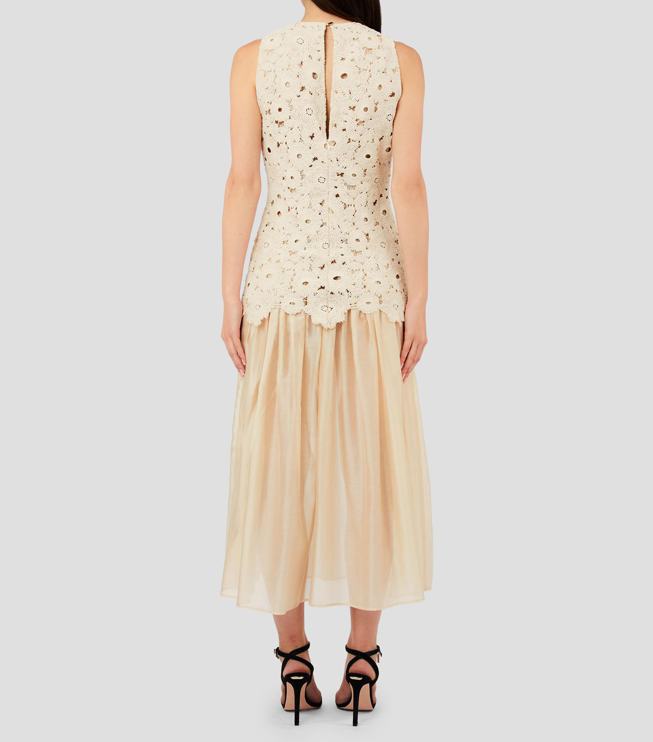 Vestido largo liso Mujer