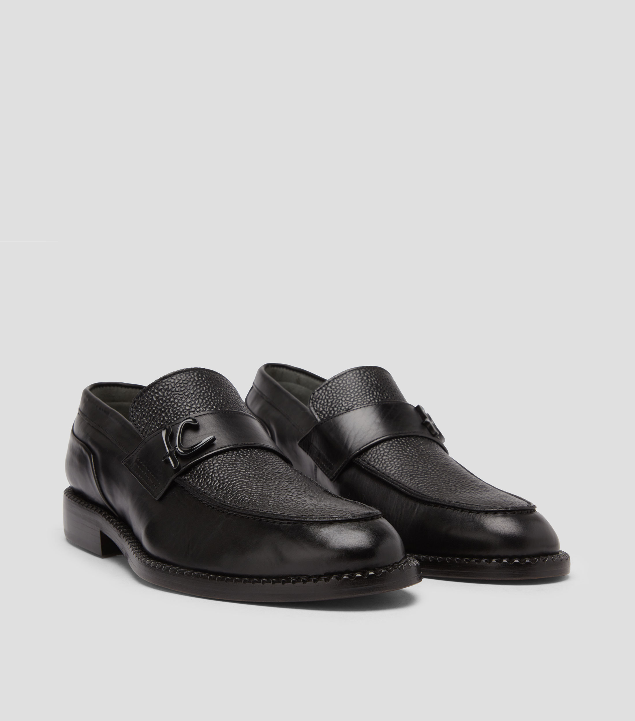 Mocasines en piel con cintillo Hombre