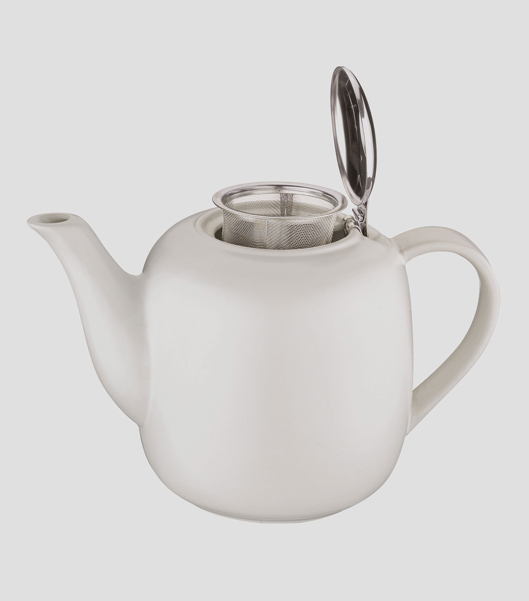 Tetera con colador Blanca