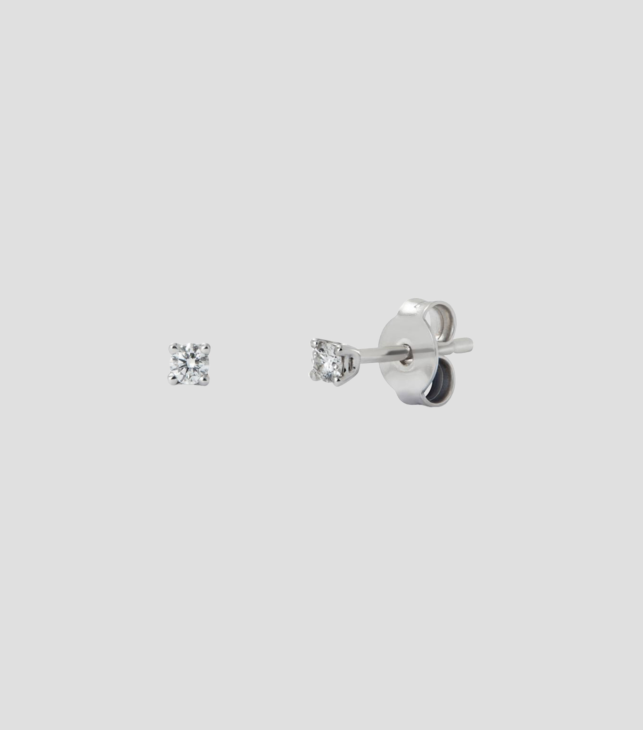 Aretes en Oro blanco de 18 Kilates con Diamantes Mujer