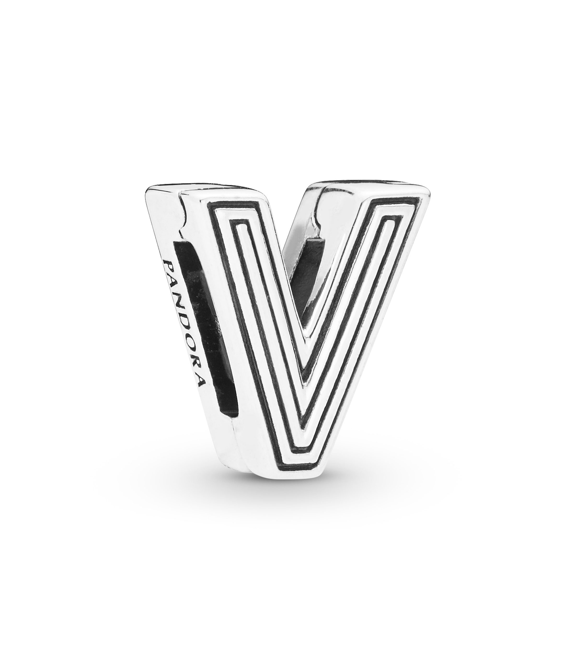 Pandora Charm Letra V en plata Timeless Mujer El Palacio de Hierro