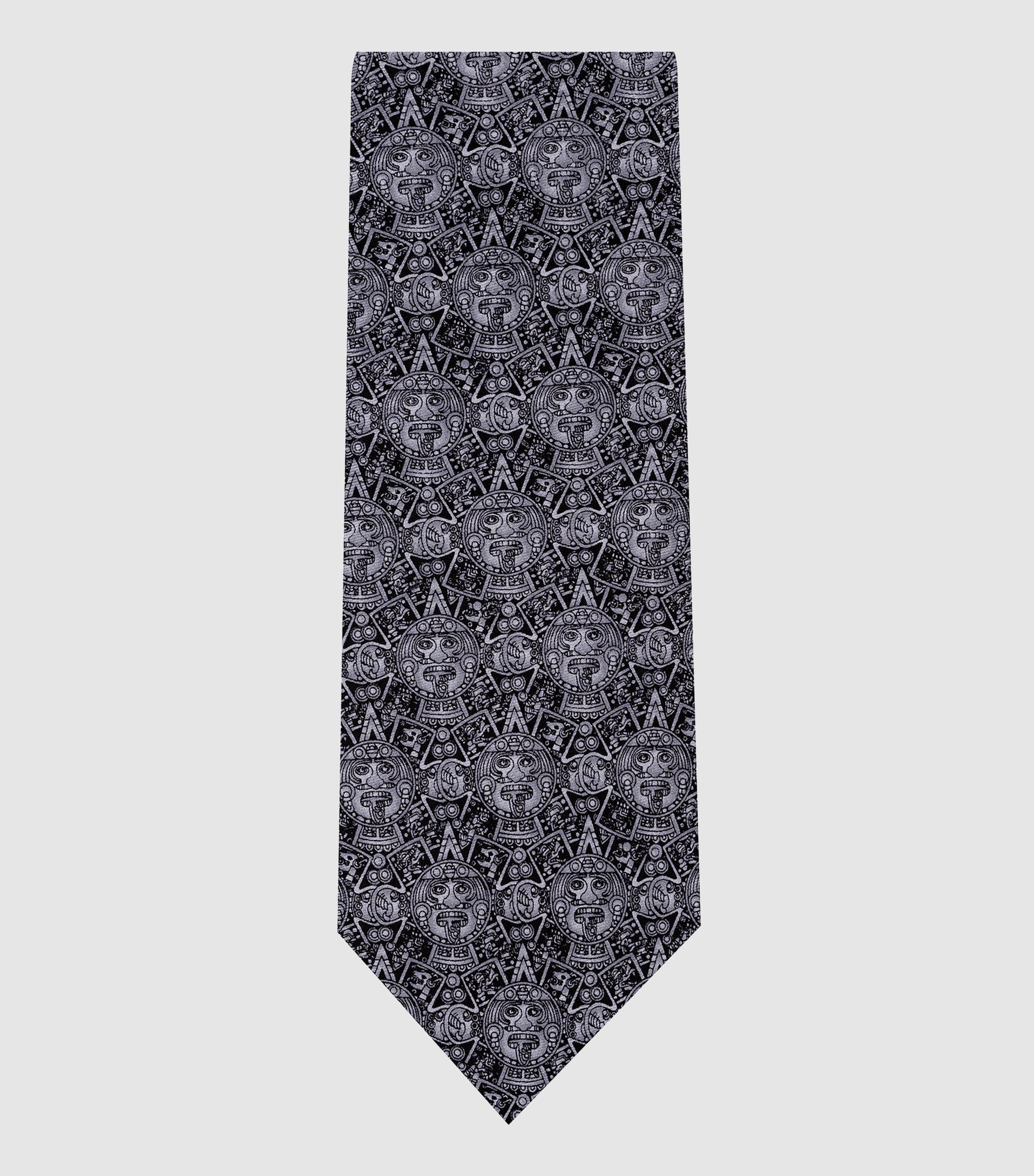 Corbata Ancha de Seda Estampada