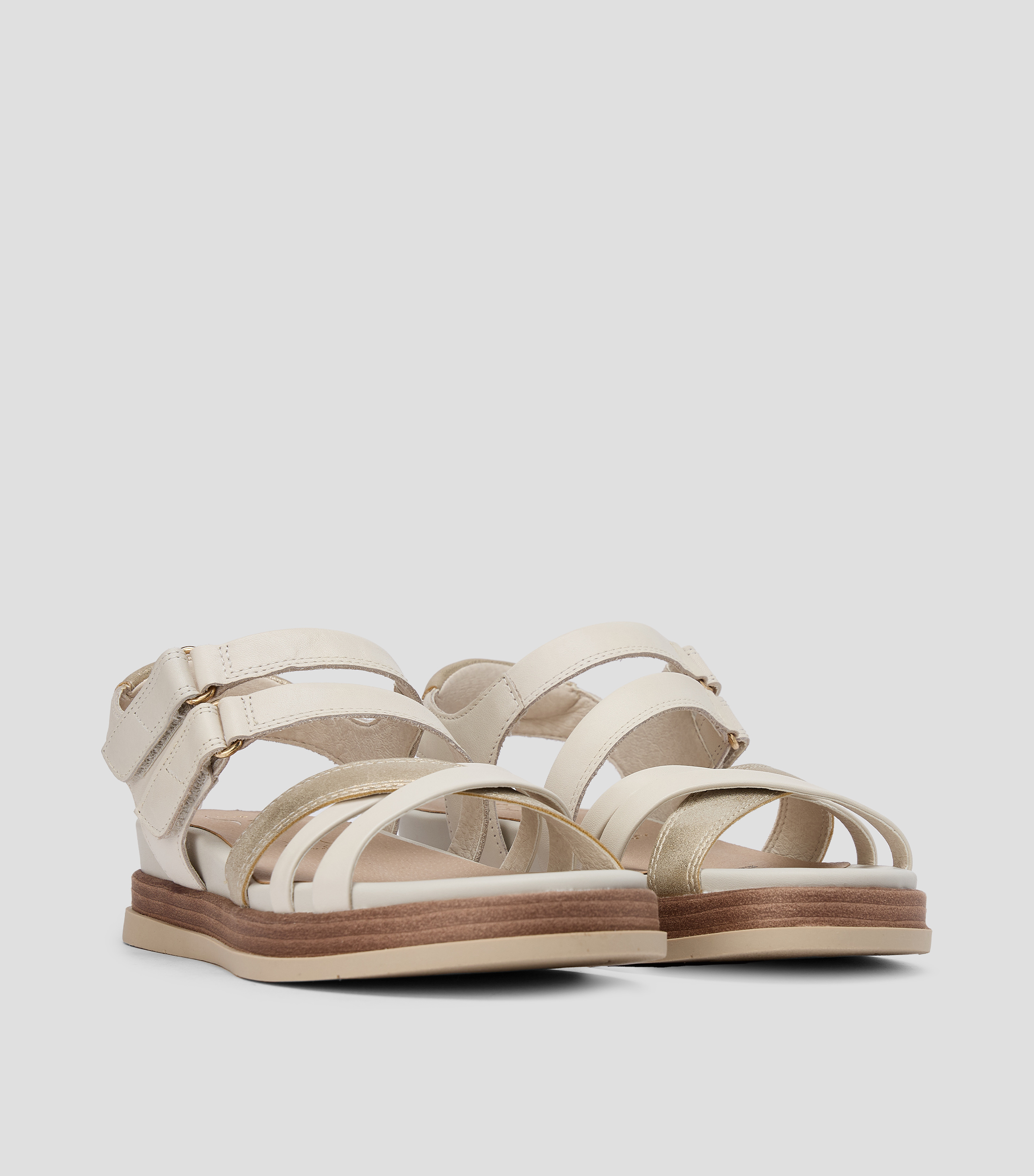 Sandalias planas en piel Stephany Mujer