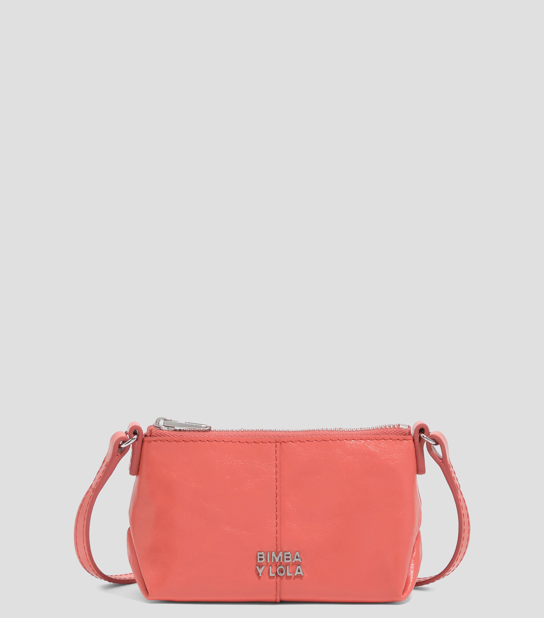 Bolsa crossbody en piel lisa Mujer