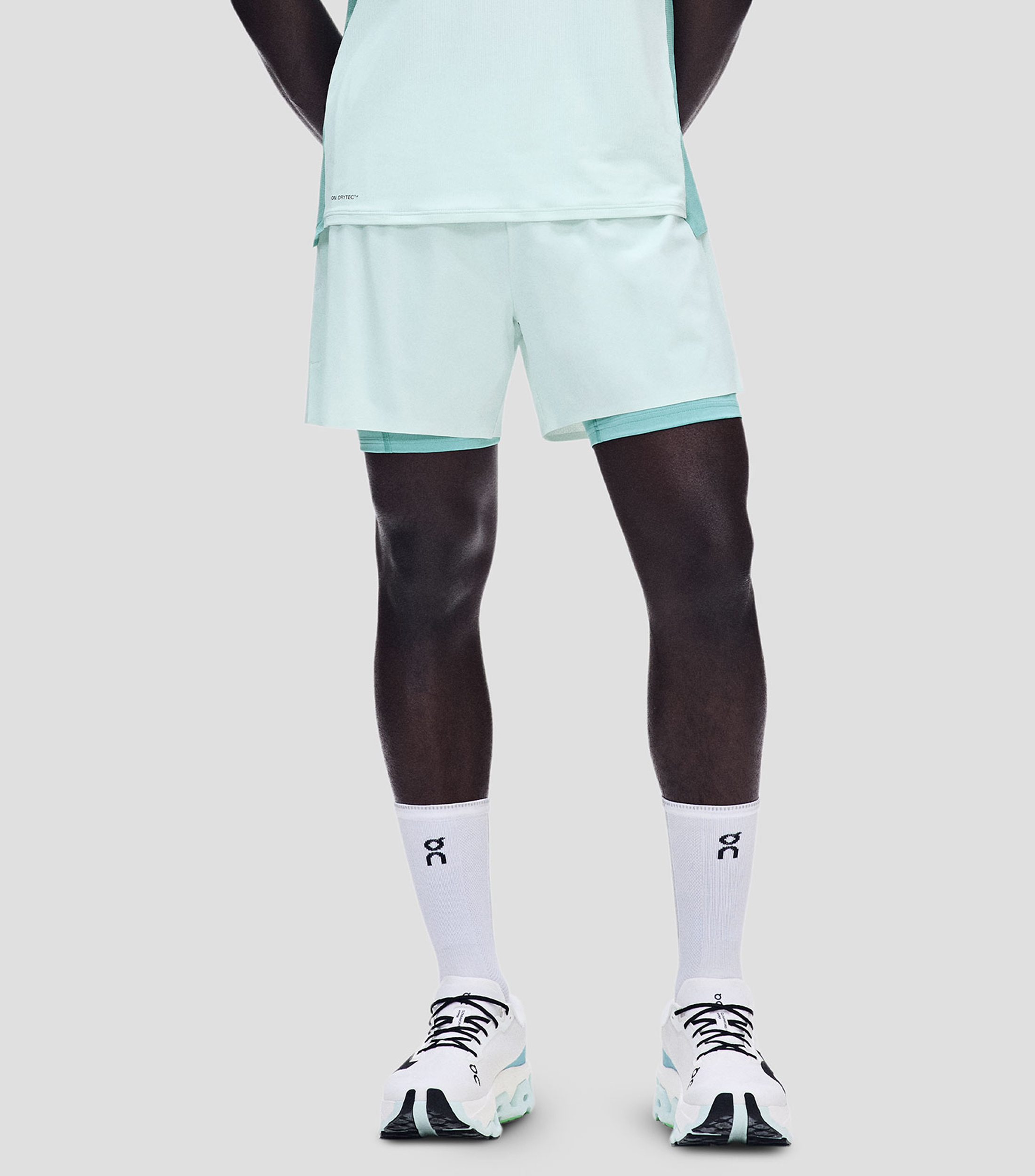 Short para correr liso Hombre