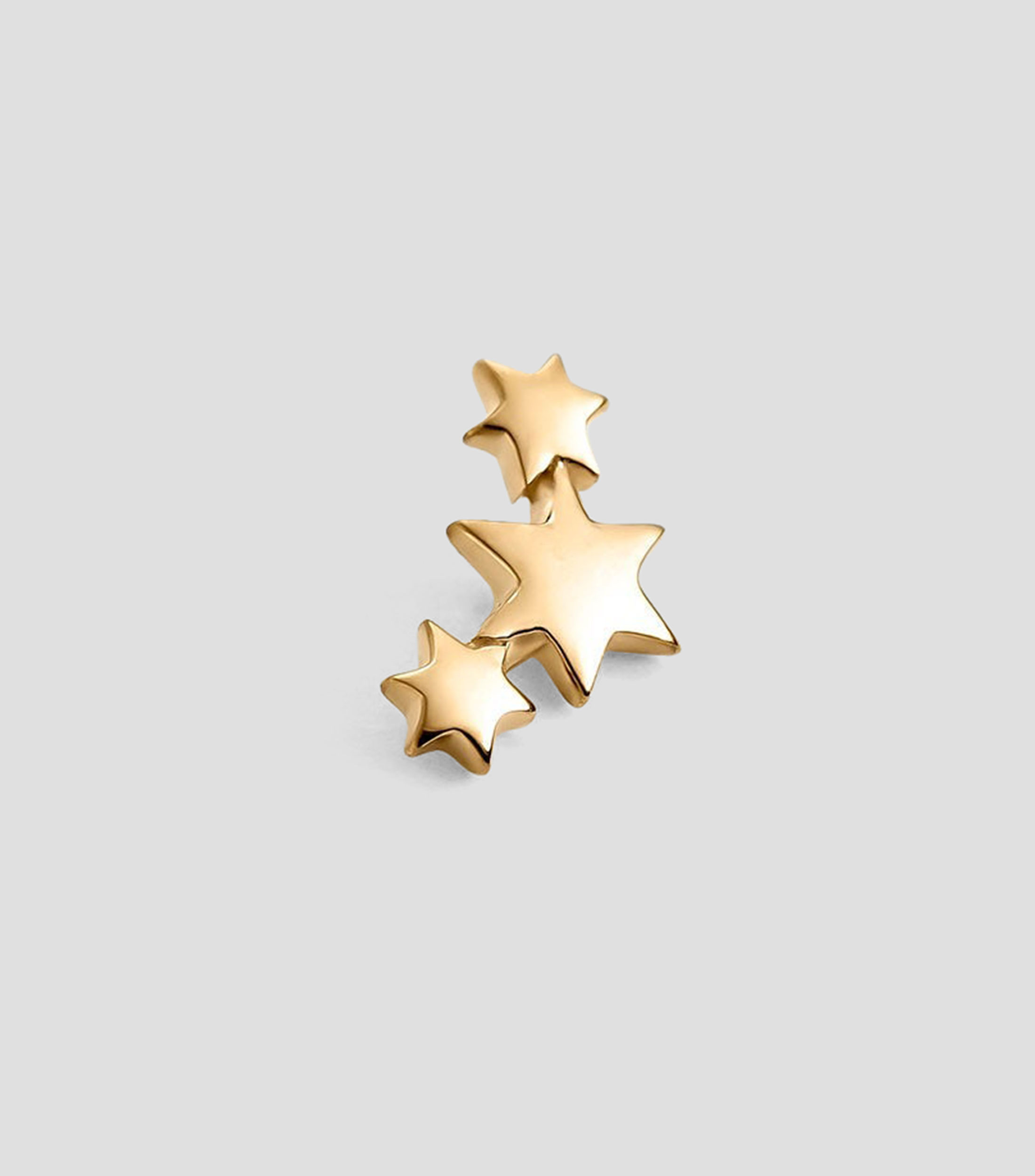 Pendiente en oro de 18 Kilates estrellas Goldie Mujer