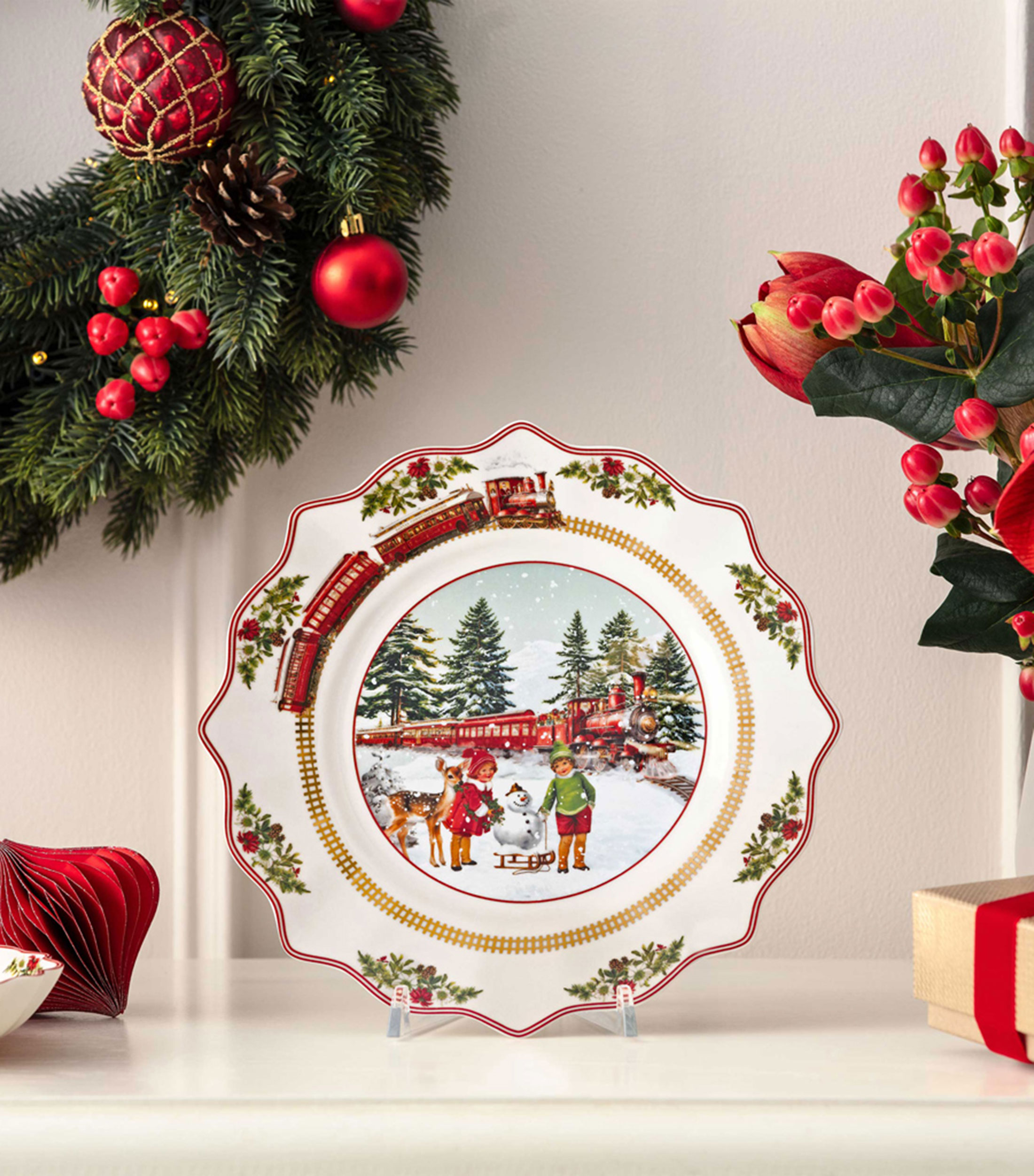 Plato de Ensalada An Christmas Edition en Porcelana