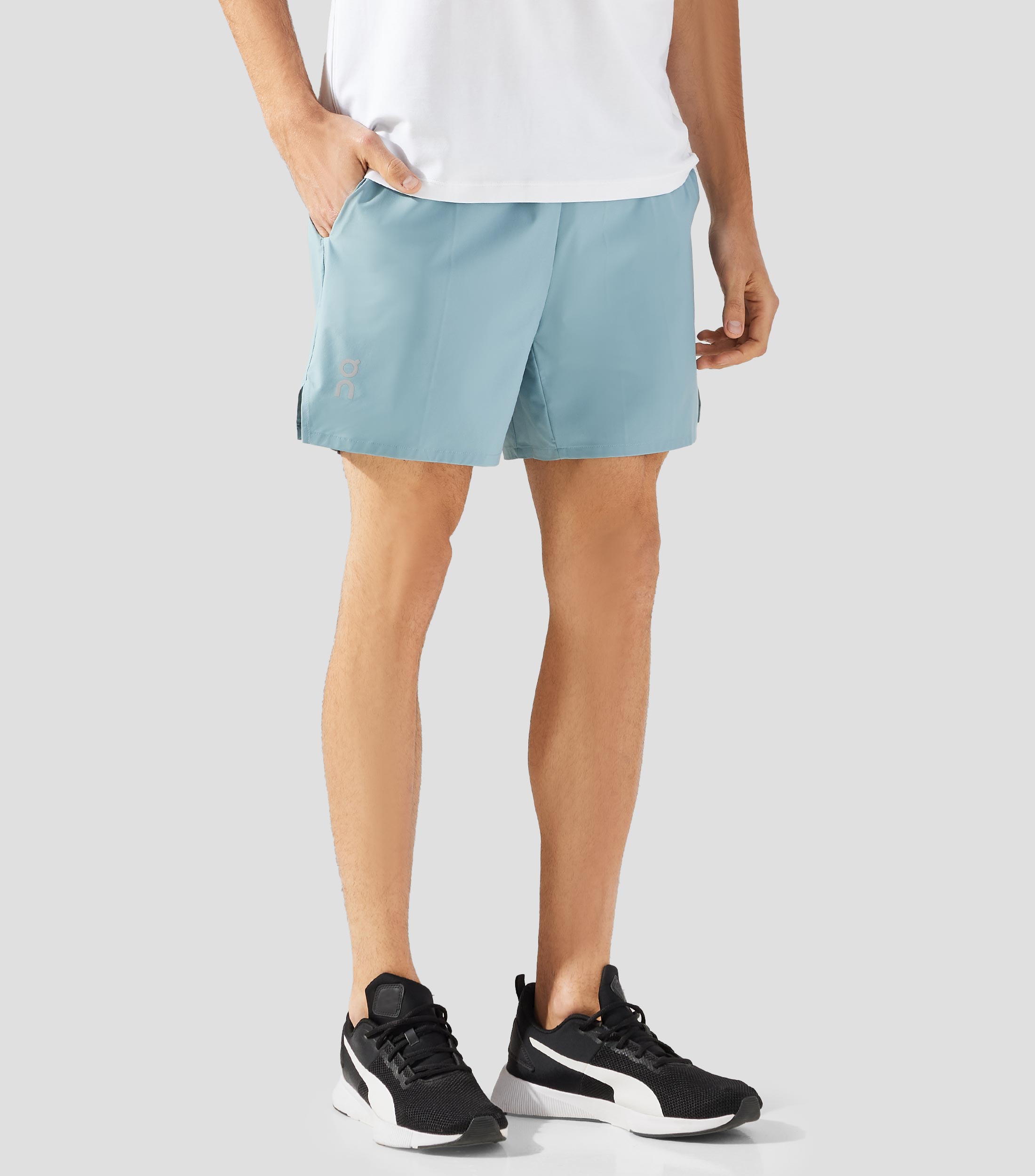 Short de entrenamiento liso Hombre